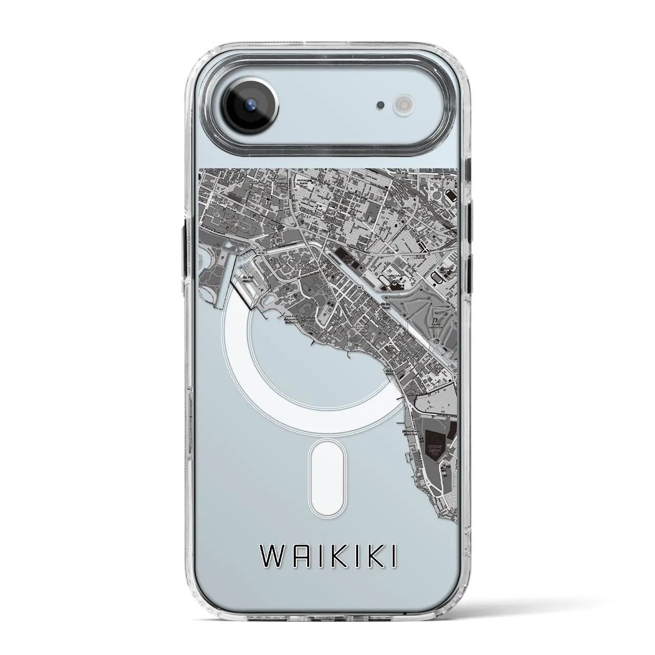 【ワイキキ(アメリカ)】地図柄iPhoneケース(MagSafeタイプ)