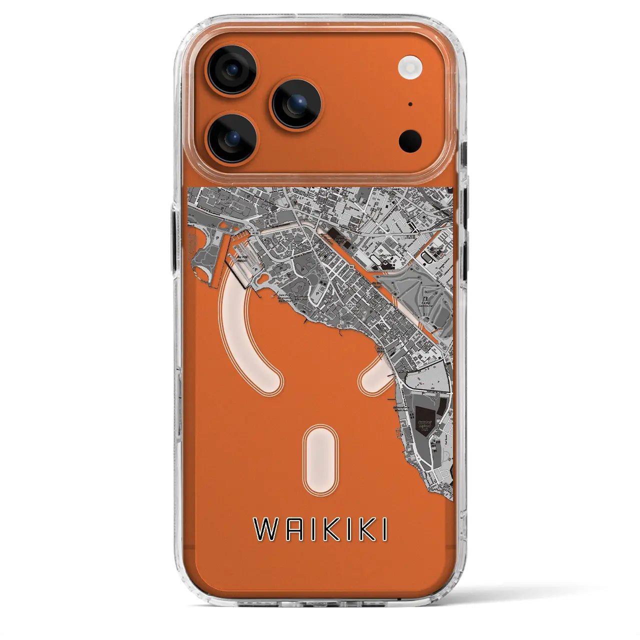 【ワイキキ(アメリカ)】地図柄iPhoneケース(MagSafeタイプ)