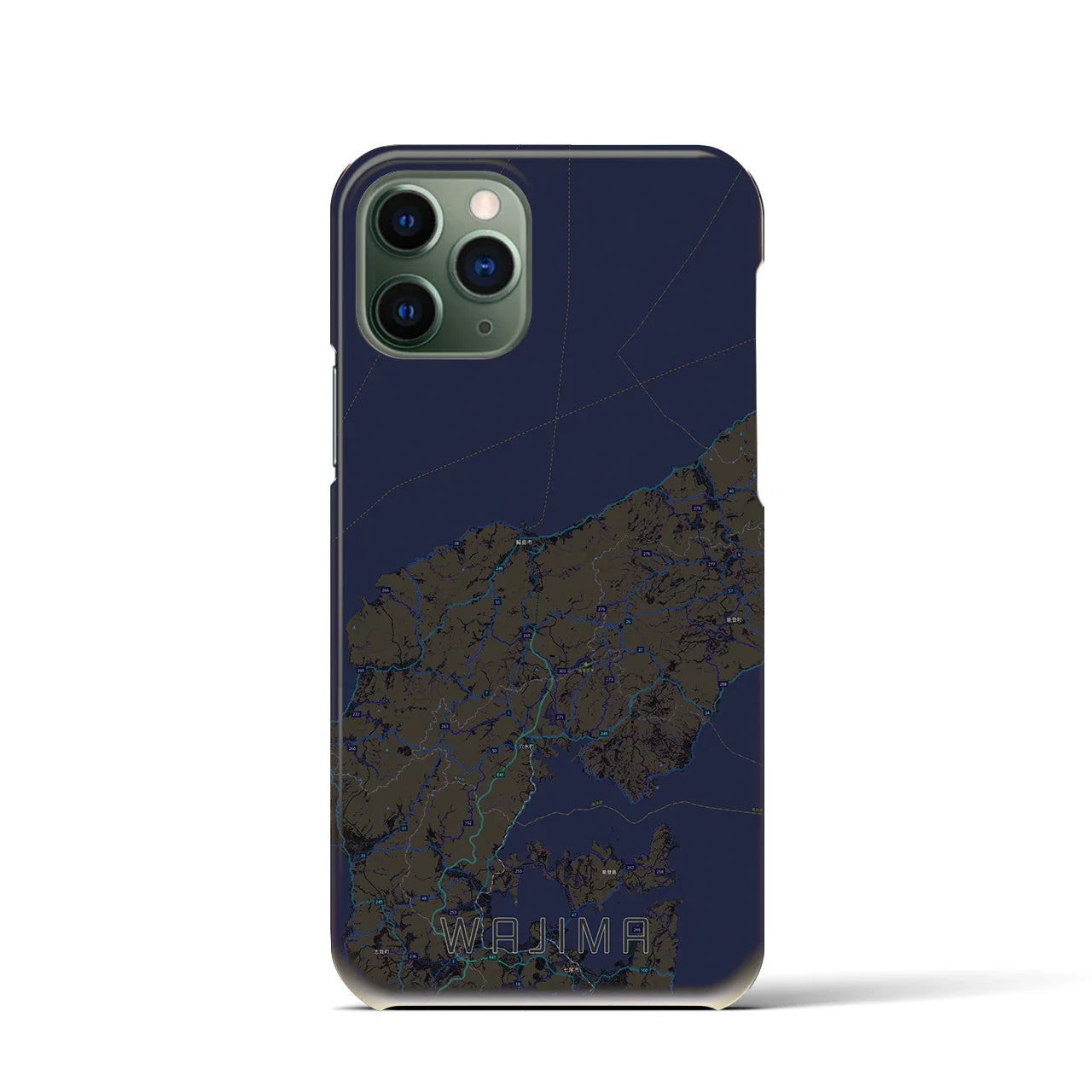 【輪島(石川県)】地図柄iPhoneケース(バックカバータイプ)
