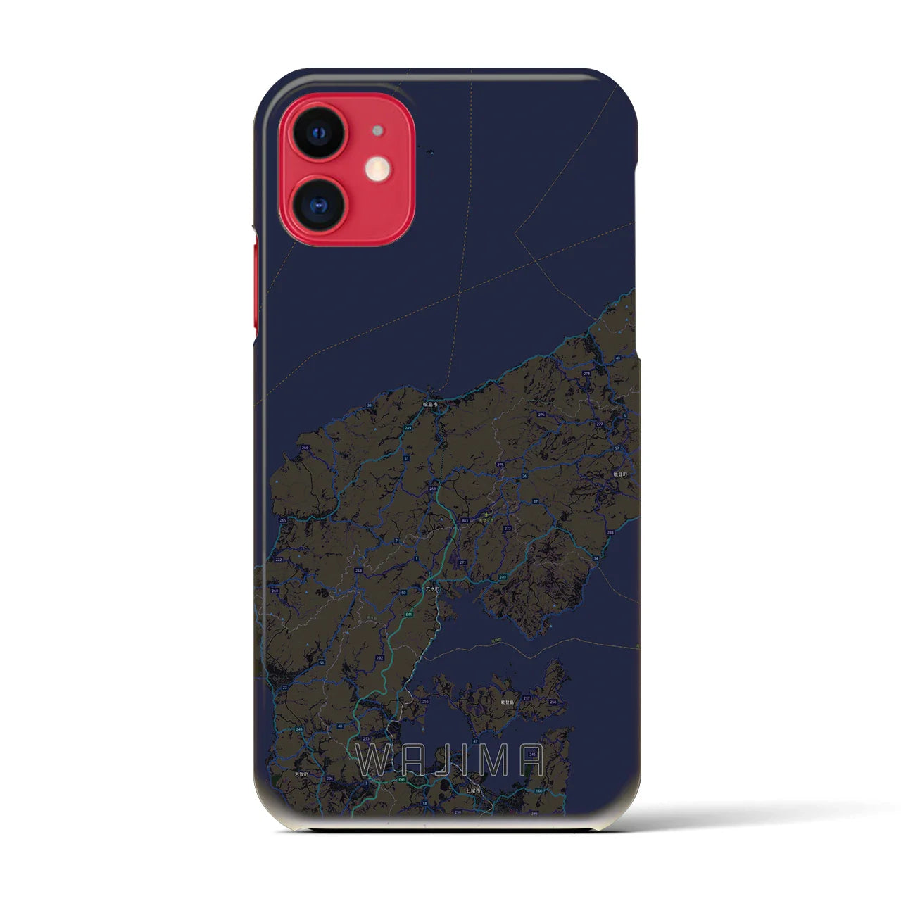 【輪島(石川県)】地図柄iPhoneケース(バックカバータイプ)