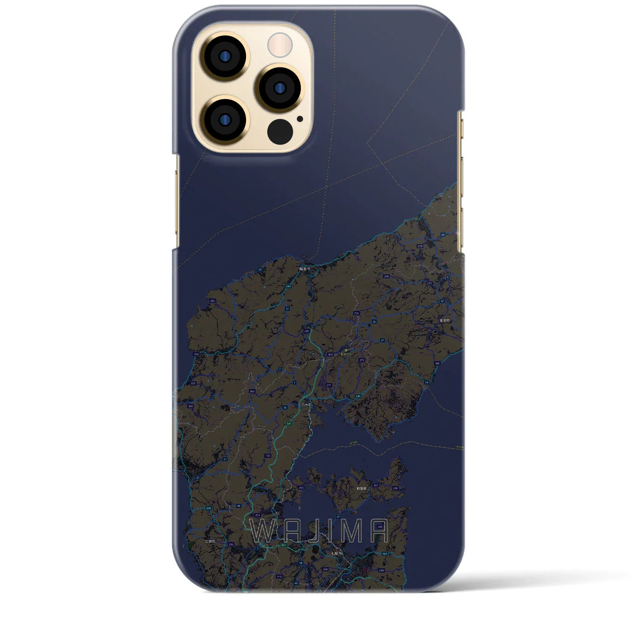 【輪島(石川県)】地図柄iPhoneケース(バックカバータイプ)