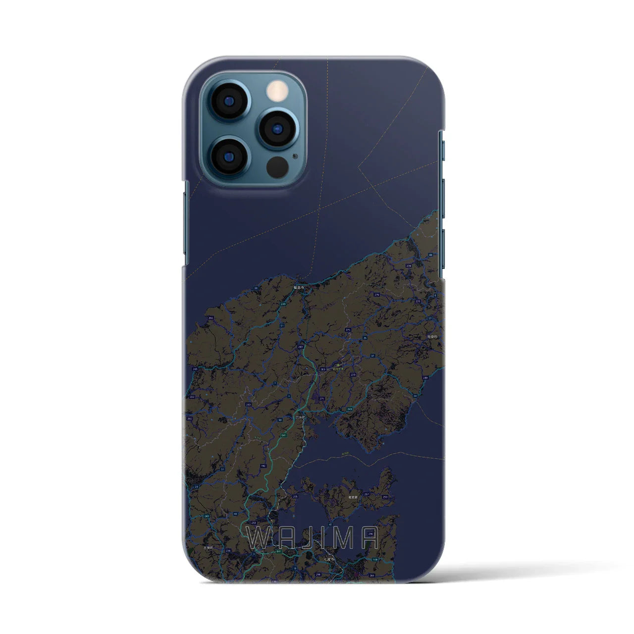 【輪島(石川県)】地図柄iPhoneケース(バックカバータイプ)