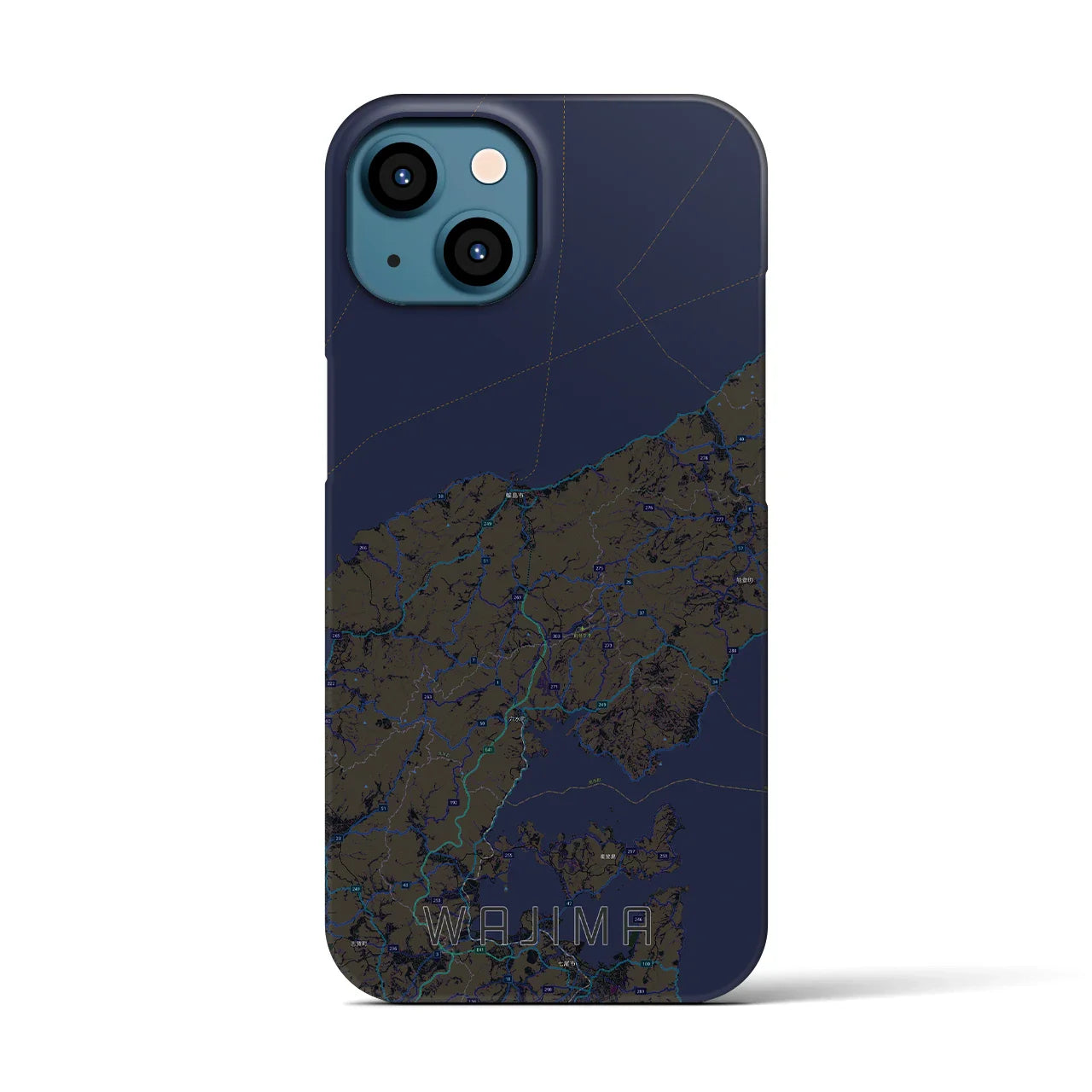 【輪島(石川県)】地図柄iPhoneケース(バックカバータイプ)