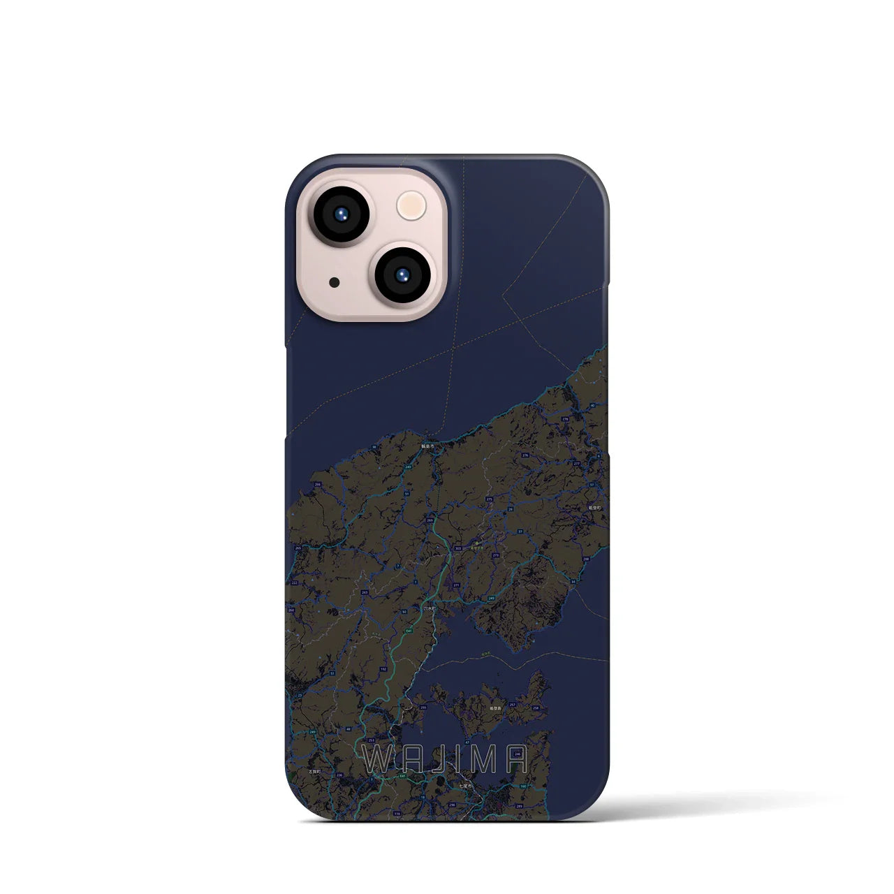 【輪島(石川県)】地図柄iPhoneケース(バックカバータイプ)