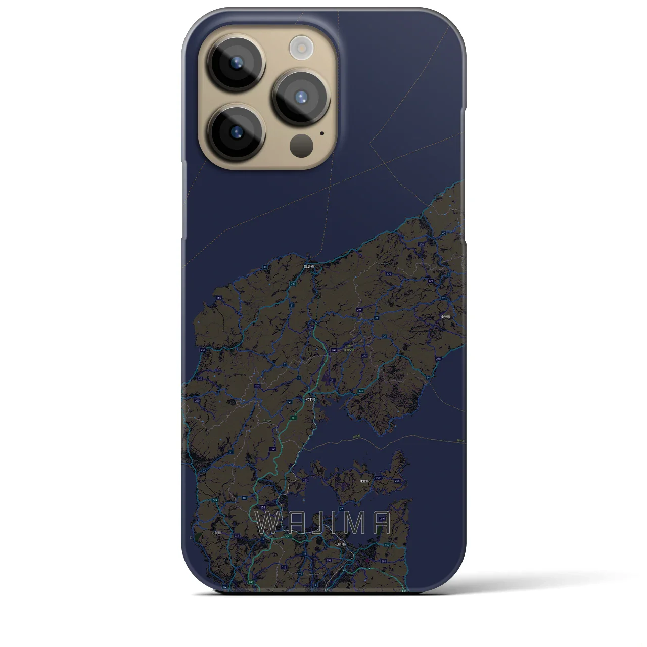 【輪島(石川県)】地図柄iPhoneケース(バックカバータイプ)