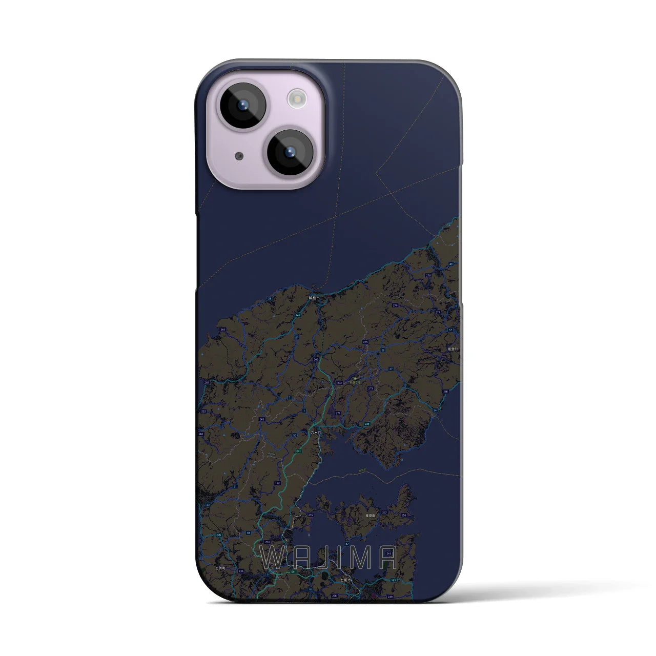 【輪島(石川県)】地図柄iPhoneケース(バックカバータイプ)