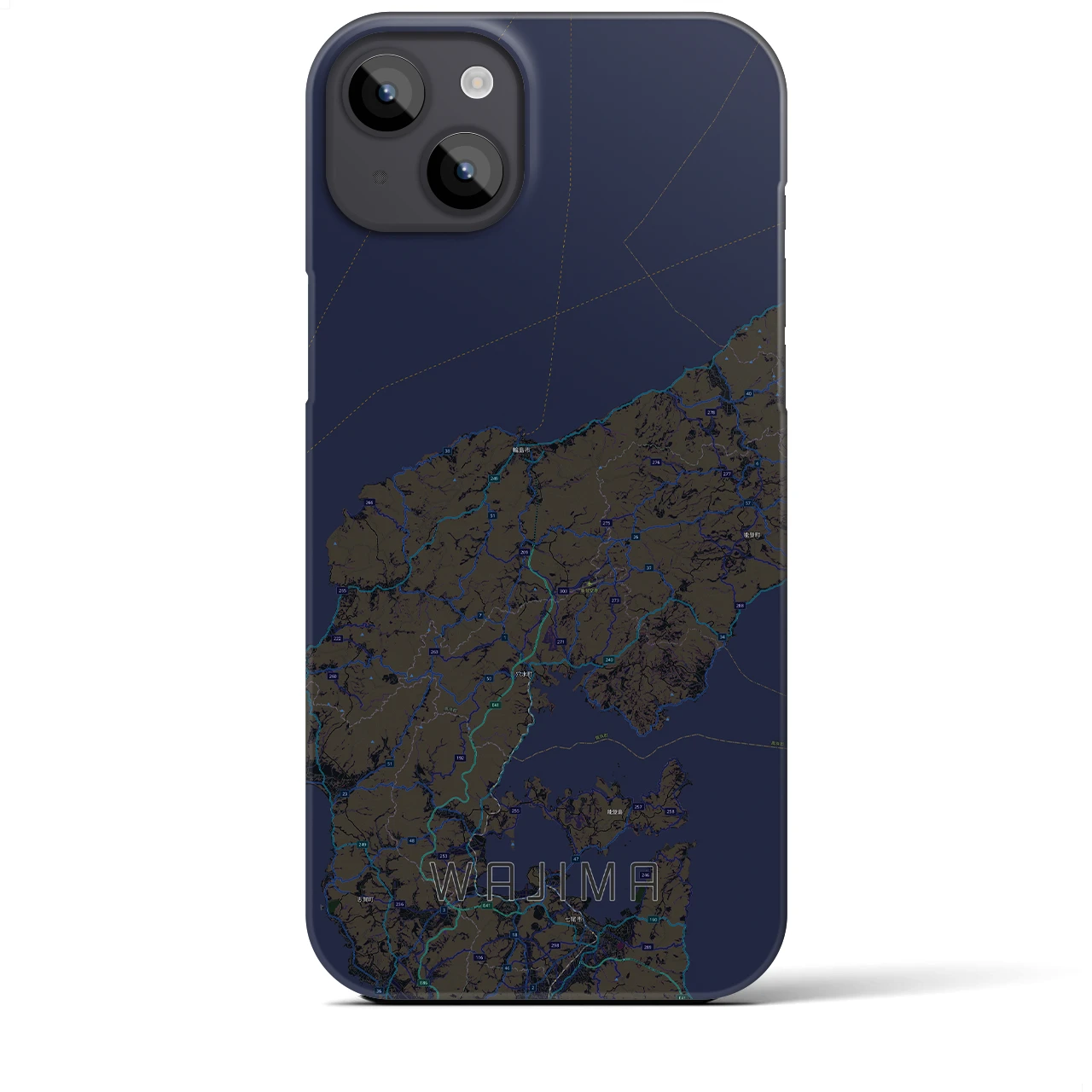 【輪島(石川県)】地図柄iPhoneケース(バックカバータイプ)