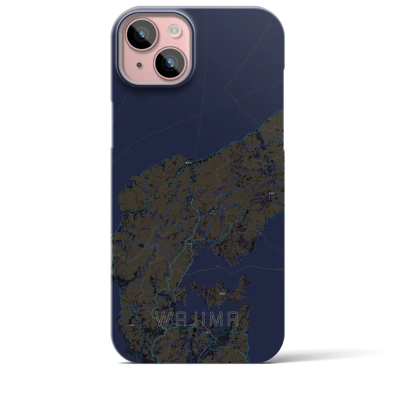【輪島(石川県)】地図柄iPhoneケース(バックカバータイプ)