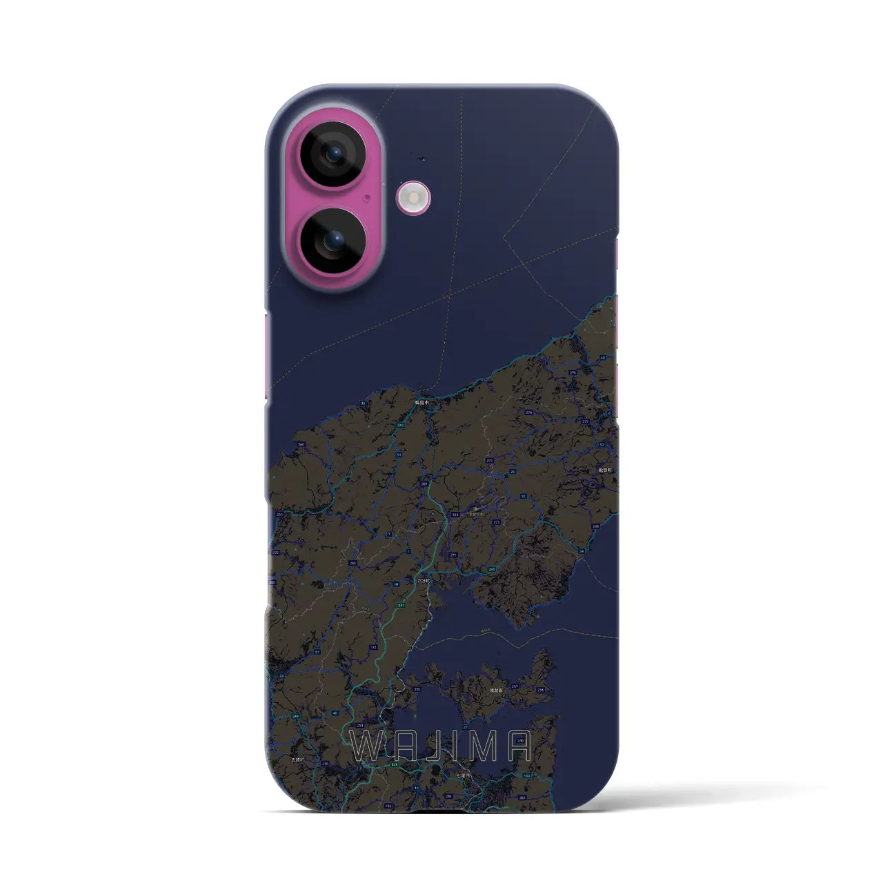 【輪島(石川県)】地図柄iPhoneケース(バックカバータイプ)