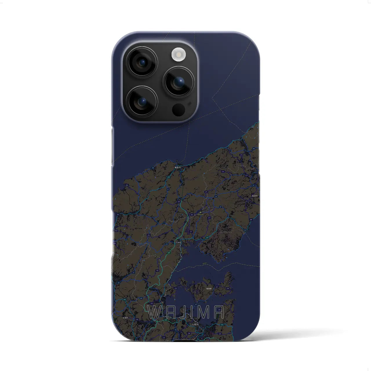 【輪島(石川県)】地図柄iPhoneケース(バックカバータイプ)