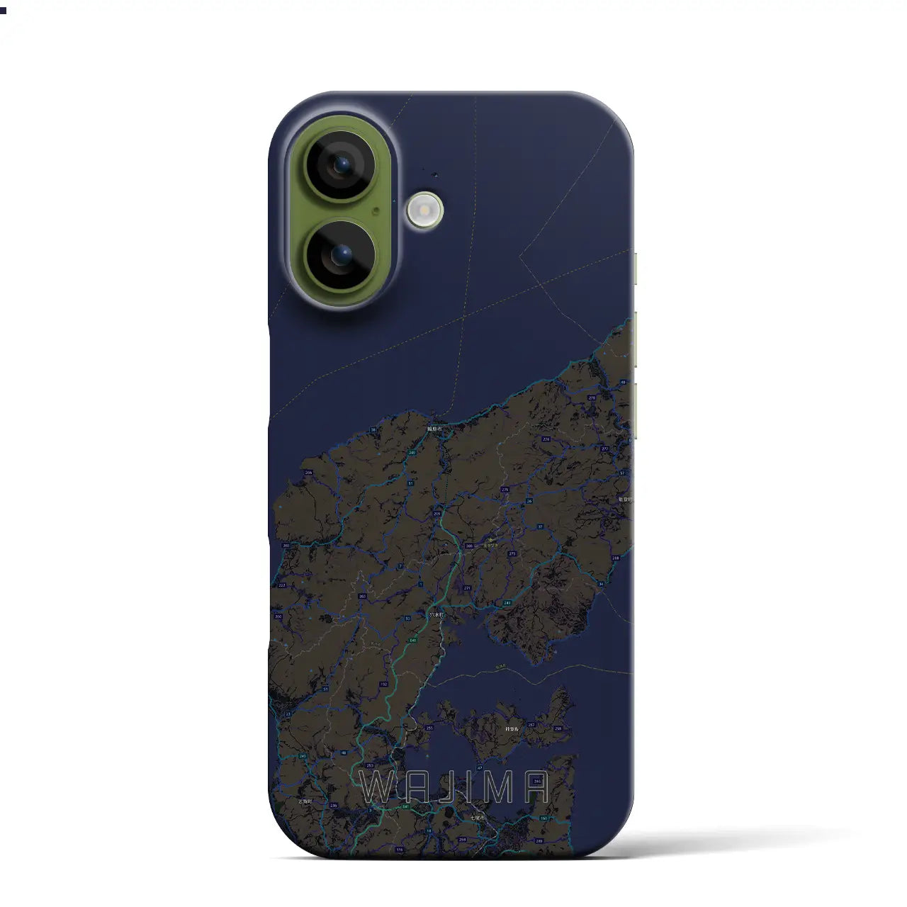 【輪島(石川県)】地図柄iPhoneケース(バックカバータイプ)