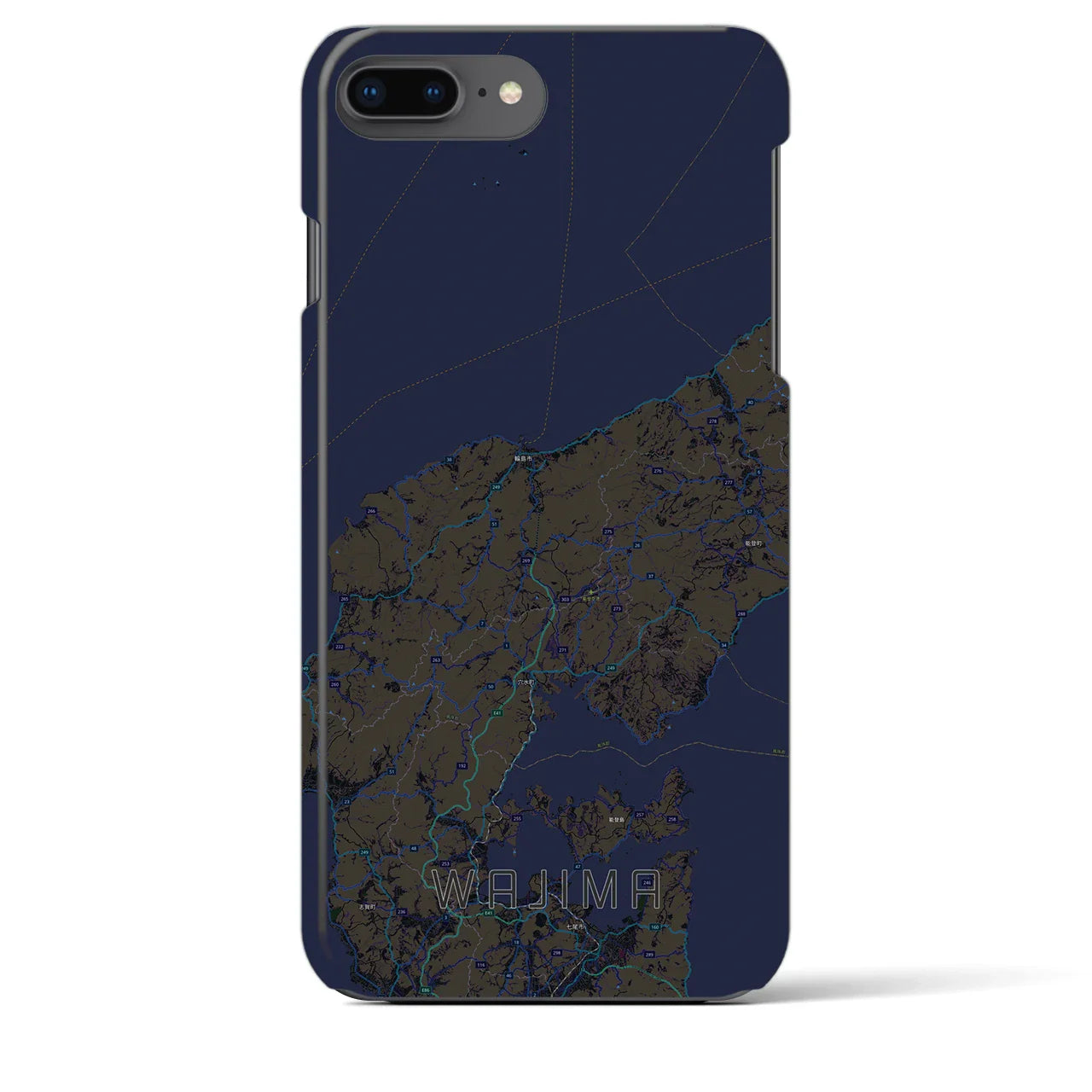 【輪島(石川県)】地図柄iPhoneケース(バックカバータイプ)