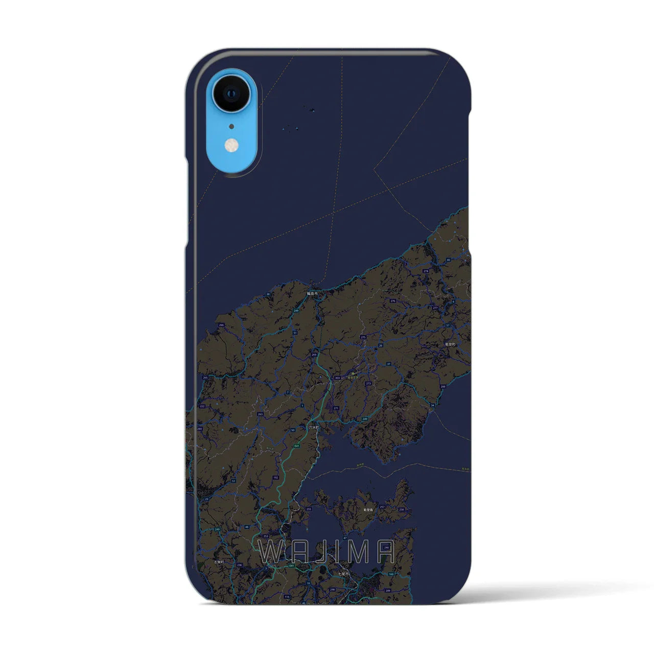 【輪島(石川県)】地図柄iPhoneケース(バックカバータイプ)