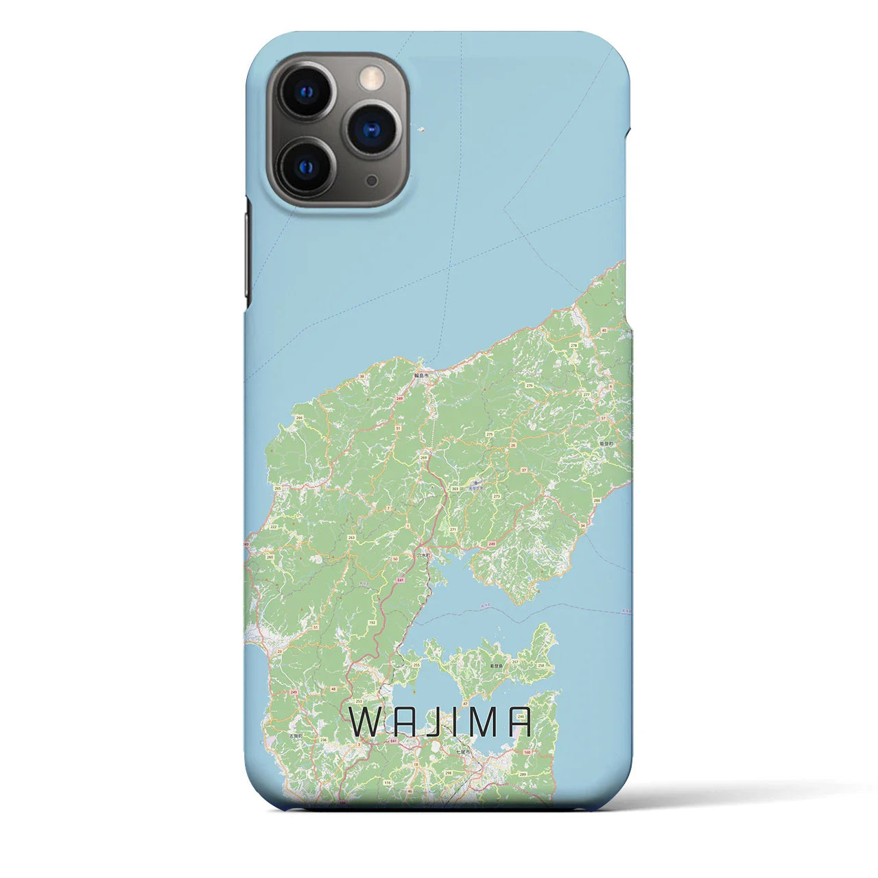 【輪島(石川県)】地図柄iPhoneケース(バックカバータイプ)