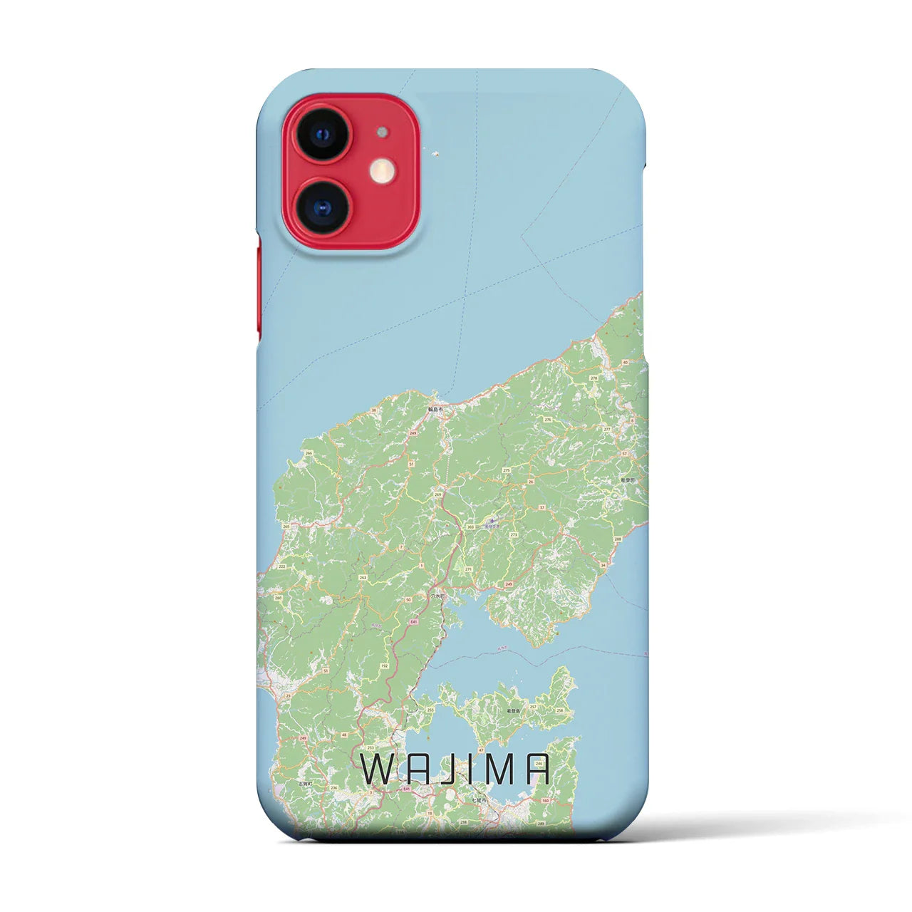 【輪島(石川県)】地図柄iPhoneケース(バックカバータイプ)