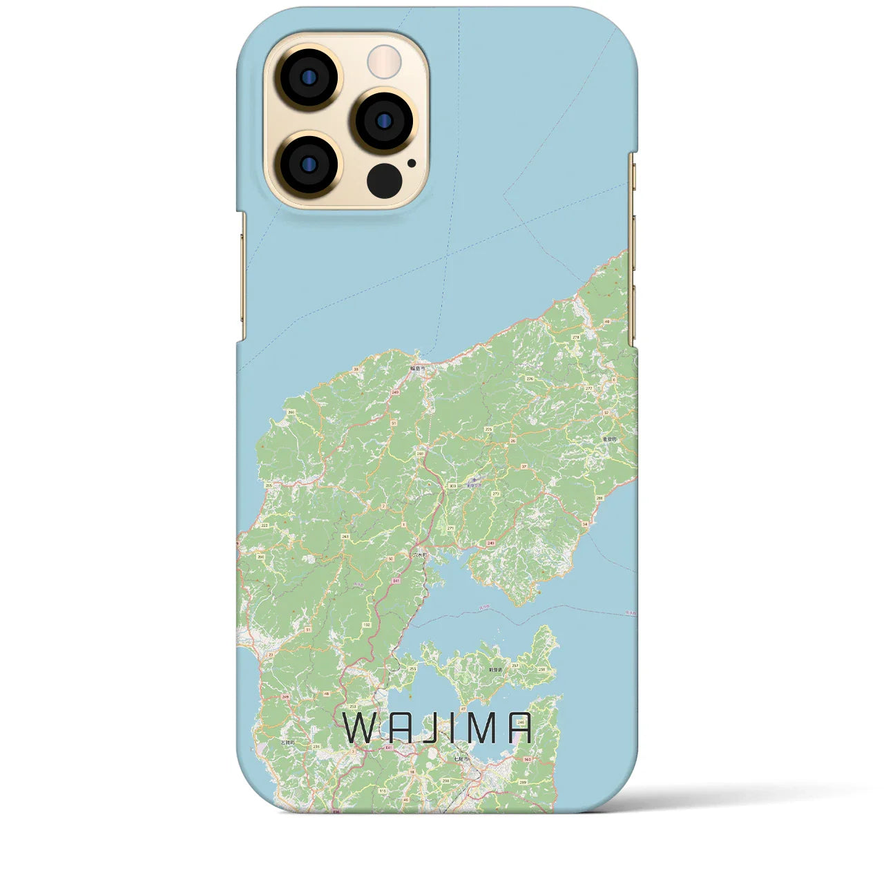 【輪島(石川県)】地図柄iPhoneケース(バックカバータイプ)