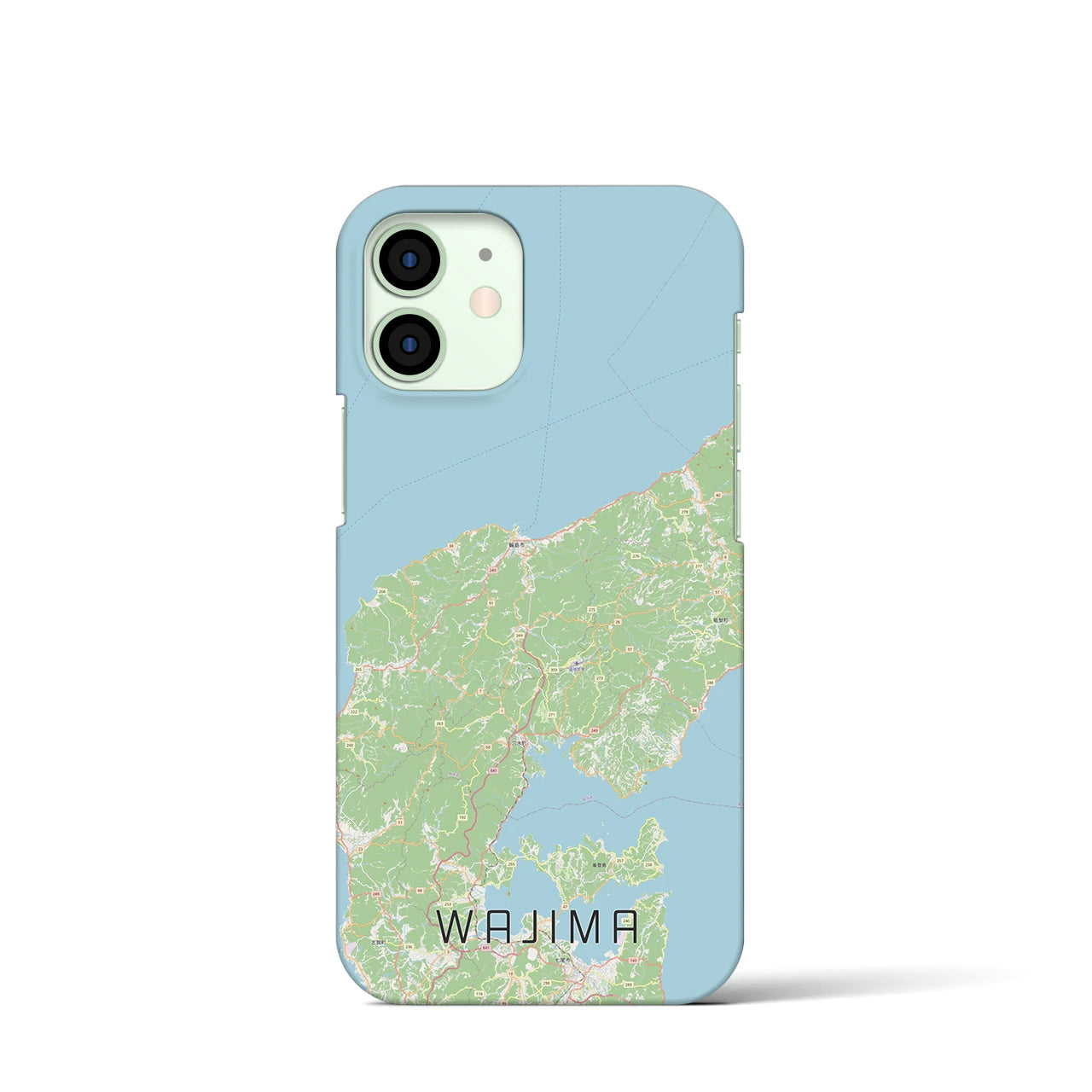 【輪島(石川県)】地図柄iPhoneケース(バックカバータイプ)