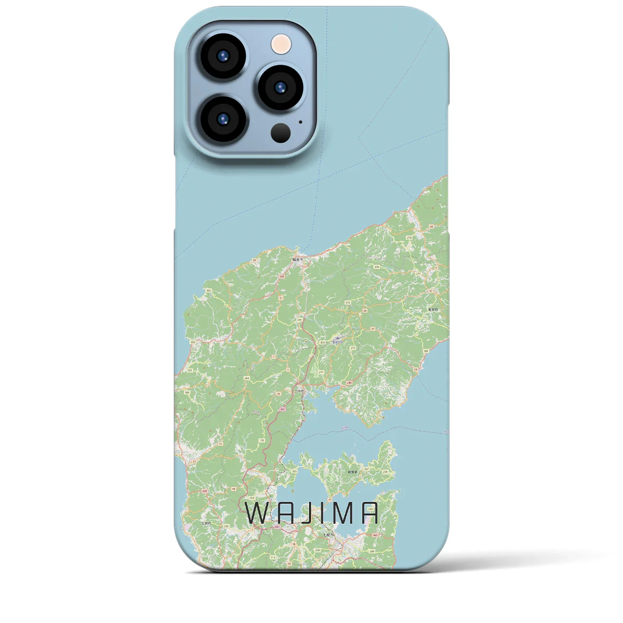 【輪島(石川県)】地図柄iPhoneケース(バックカバータイプ)