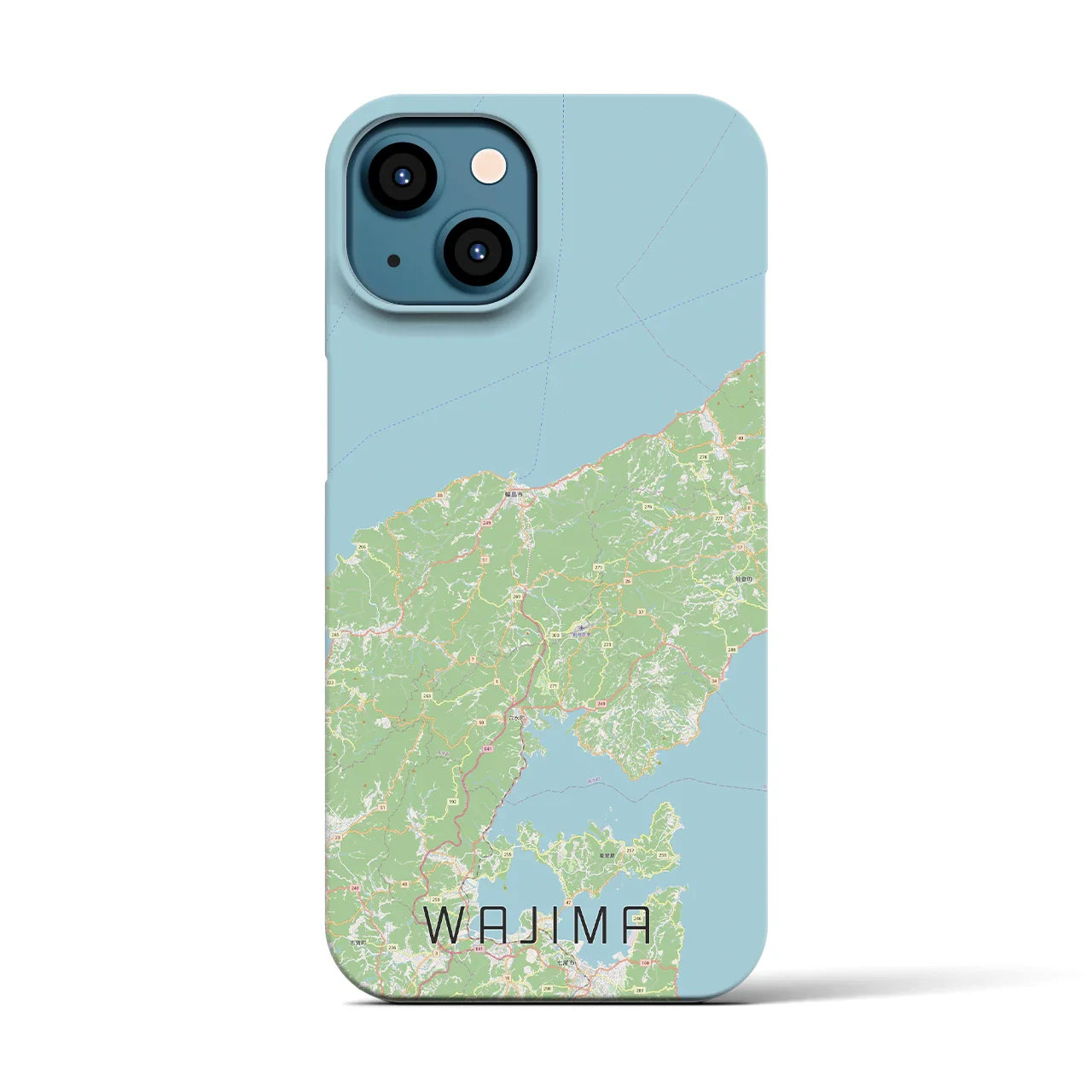 【輪島(石川県)】地図柄iPhoneケース(バックカバータイプ)
