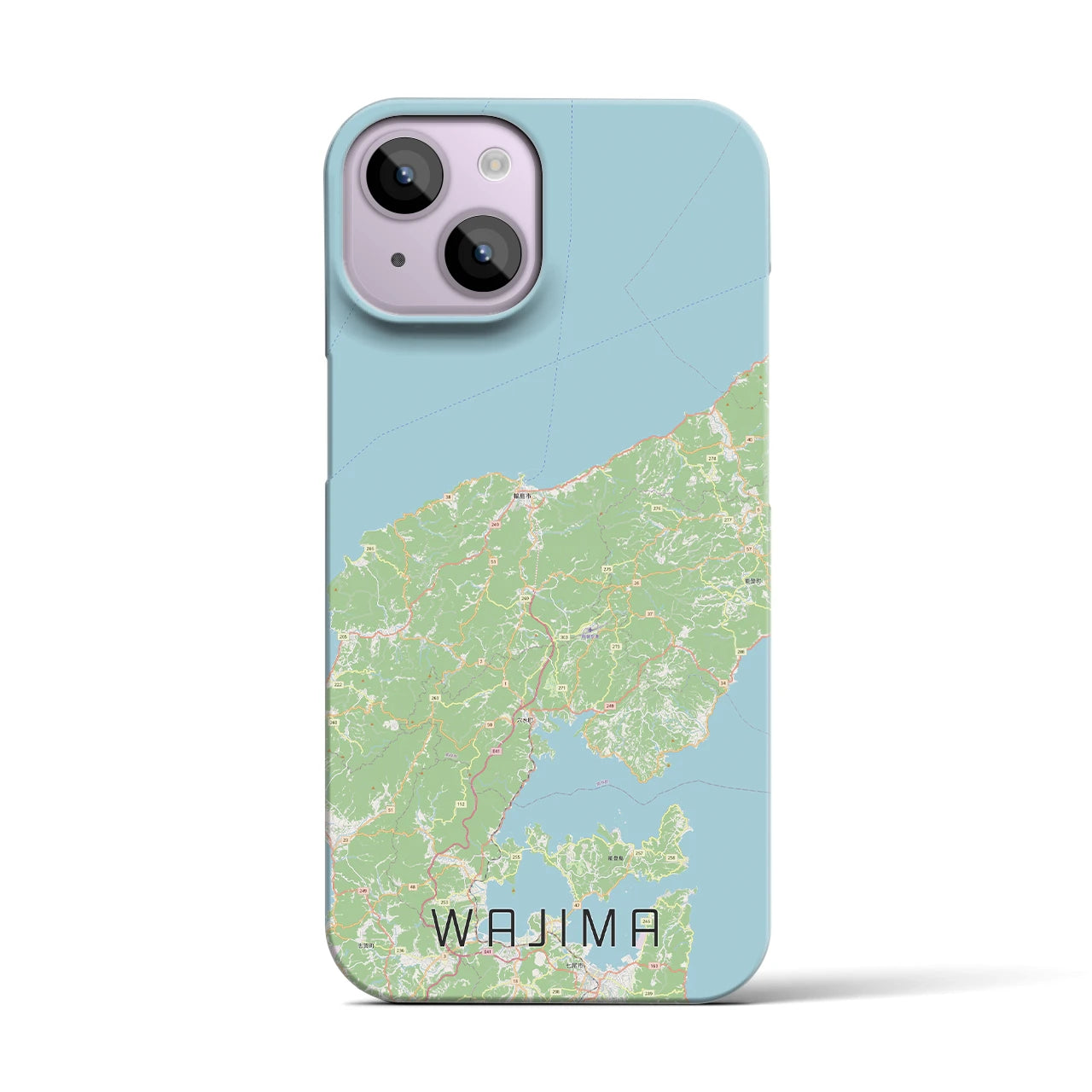 【輪島(石川県)】地図柄iPhoneケース(バックカバータイプ)