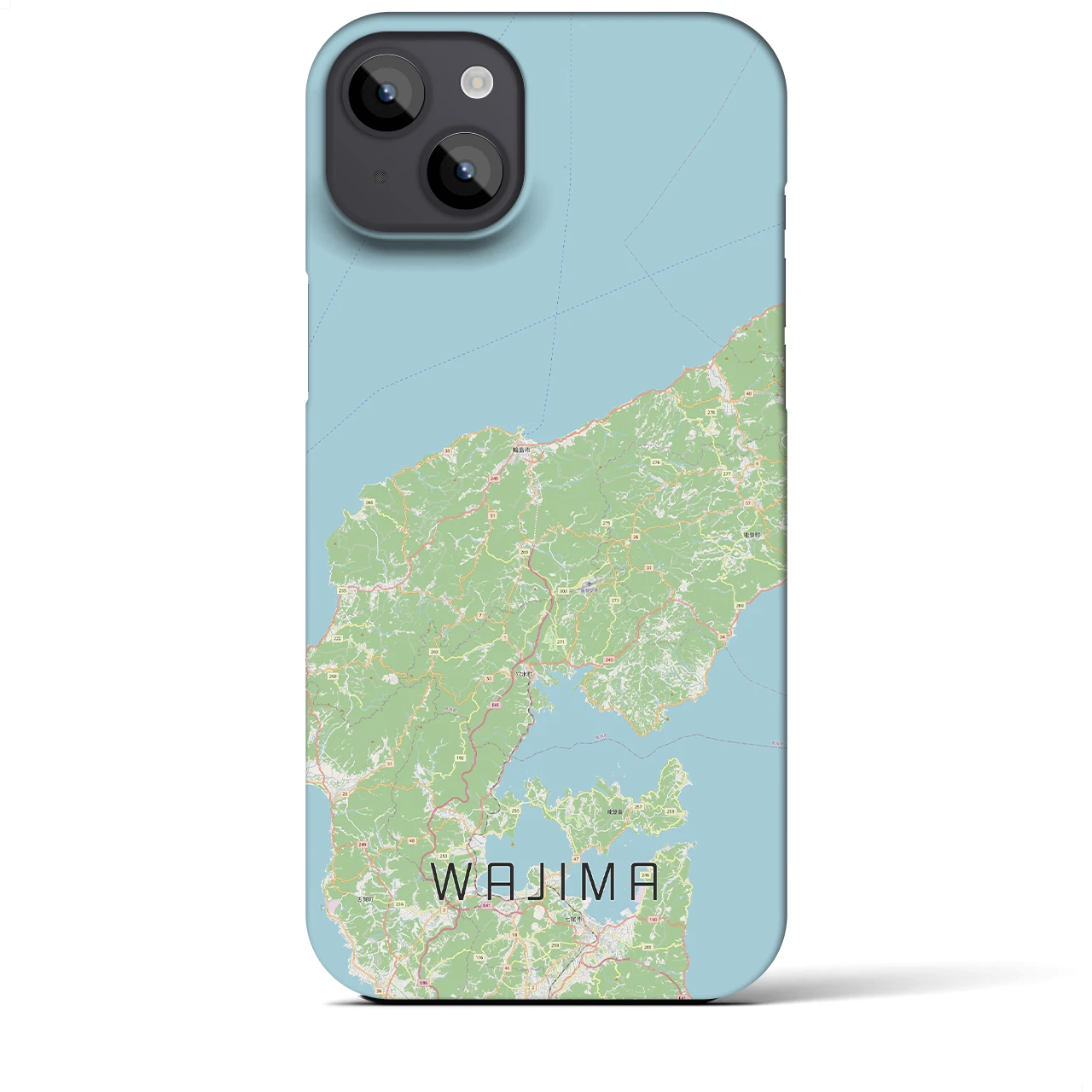 【輪島(石川県)】地図柄iPhoneケース(バックカバータイプ)