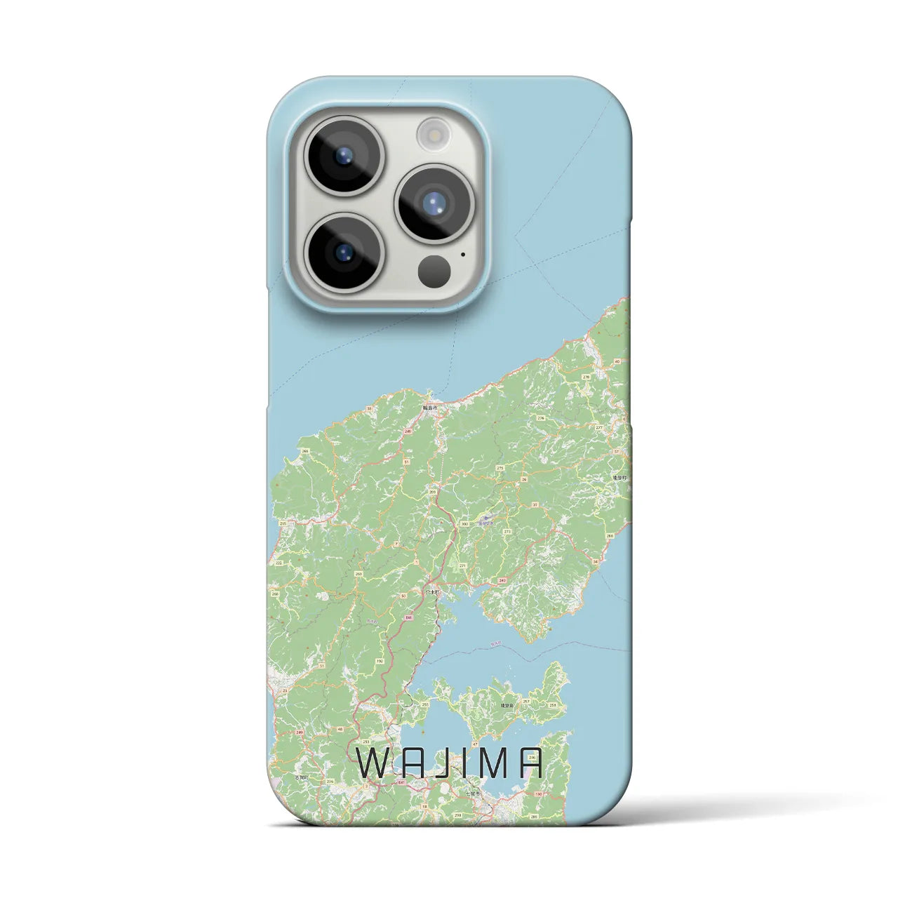 【輪島(石川県)】地図柄iPhoneケース(バックカバータイプ)