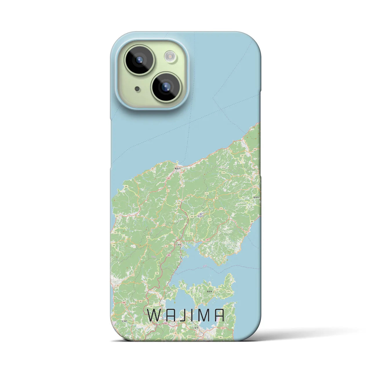 【輪島(石川県)】地図柄iPhoneケース(バックカバータイプ)
