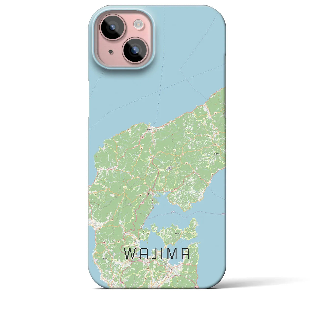 【輪島(石川県)】地図柄iPhoneケース(バックカバータイプ)