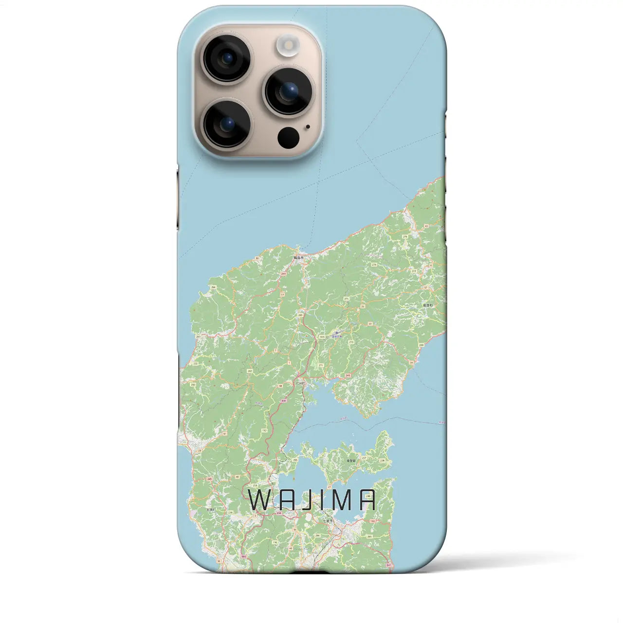 【輪島(石川県)】地図柄iPhoneケース(バックカバータイプ)