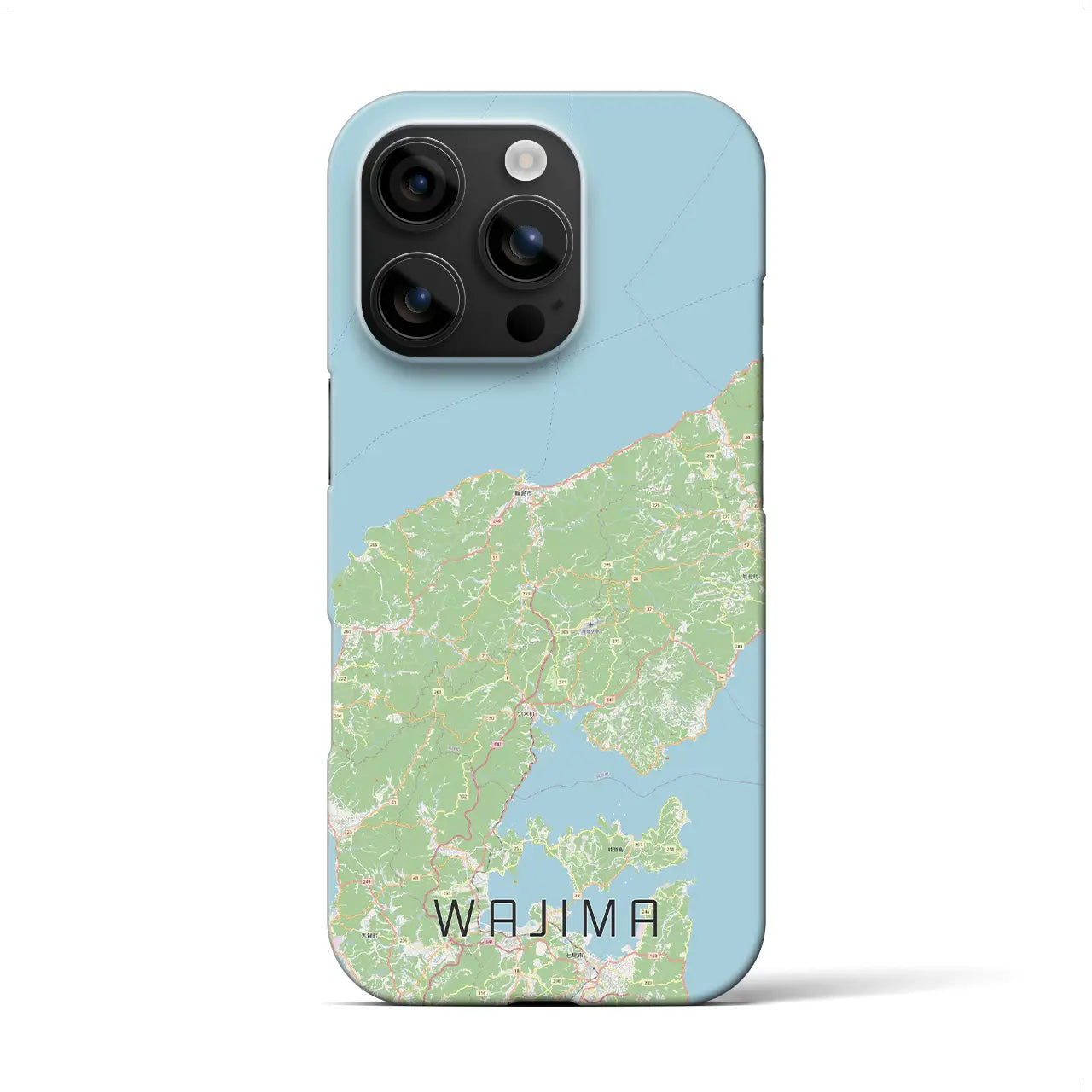 【輪島(石川県)】地図柄iPhoneケース(バックカバータイプ)