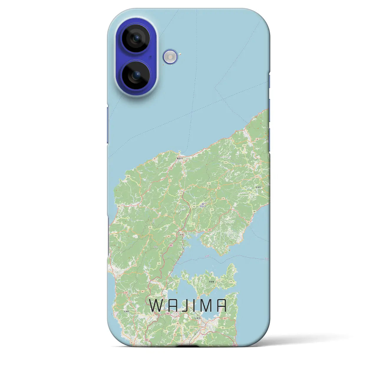 【輪島(石川県)】地図柄iPhoneケース(バックカバータイプ)