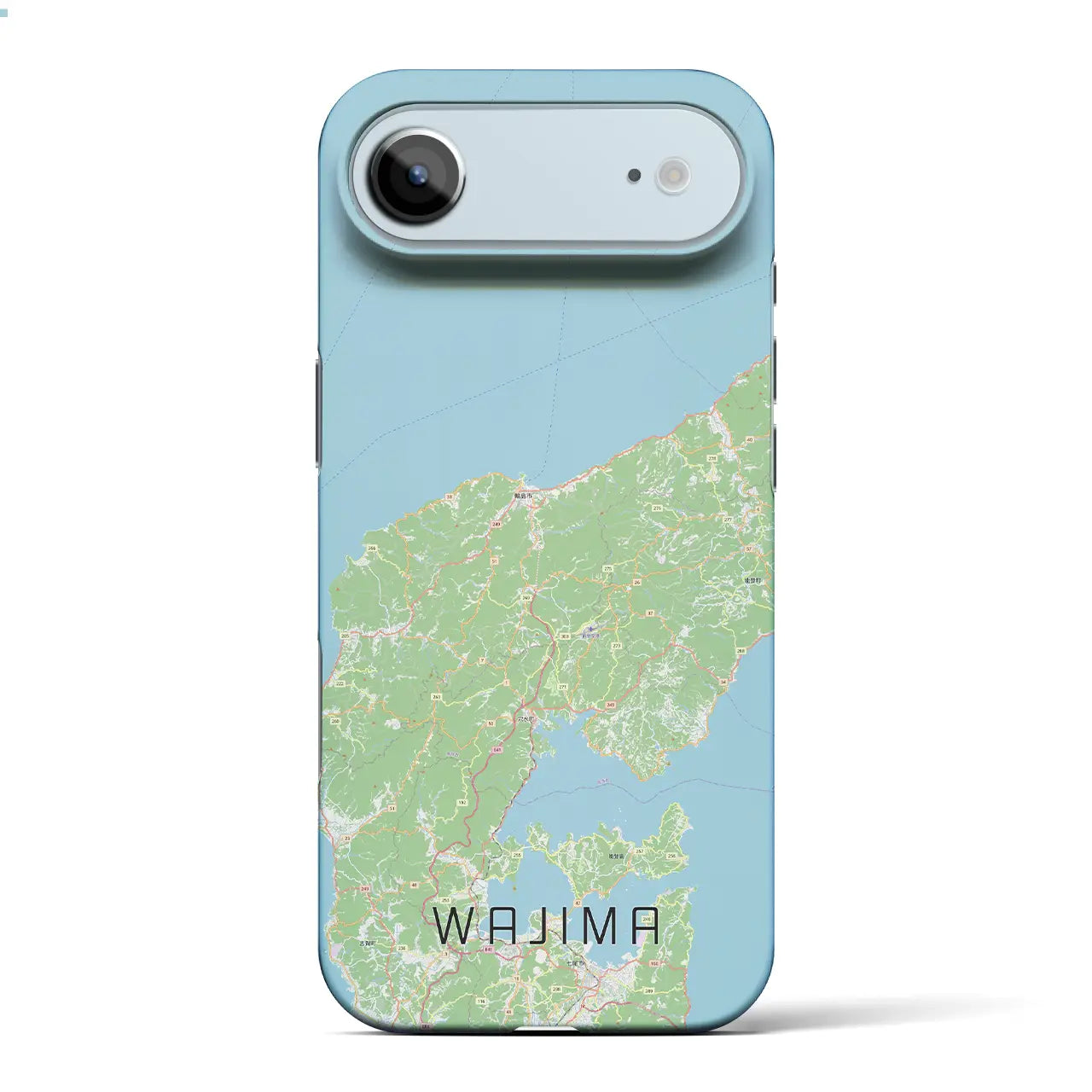 【輪島(石川県)】地図柄iPhoneケース(バックカバータイプ)