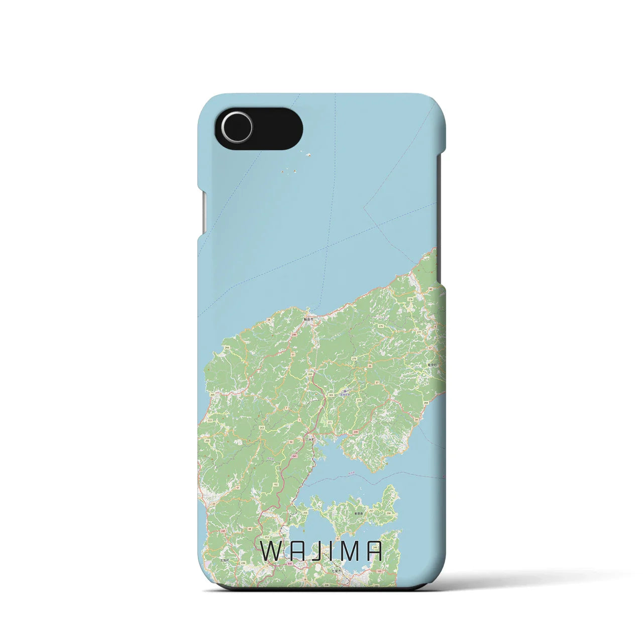 【輪島(石川県)】地図柄iPhoneケース(バックカバータイプ)
