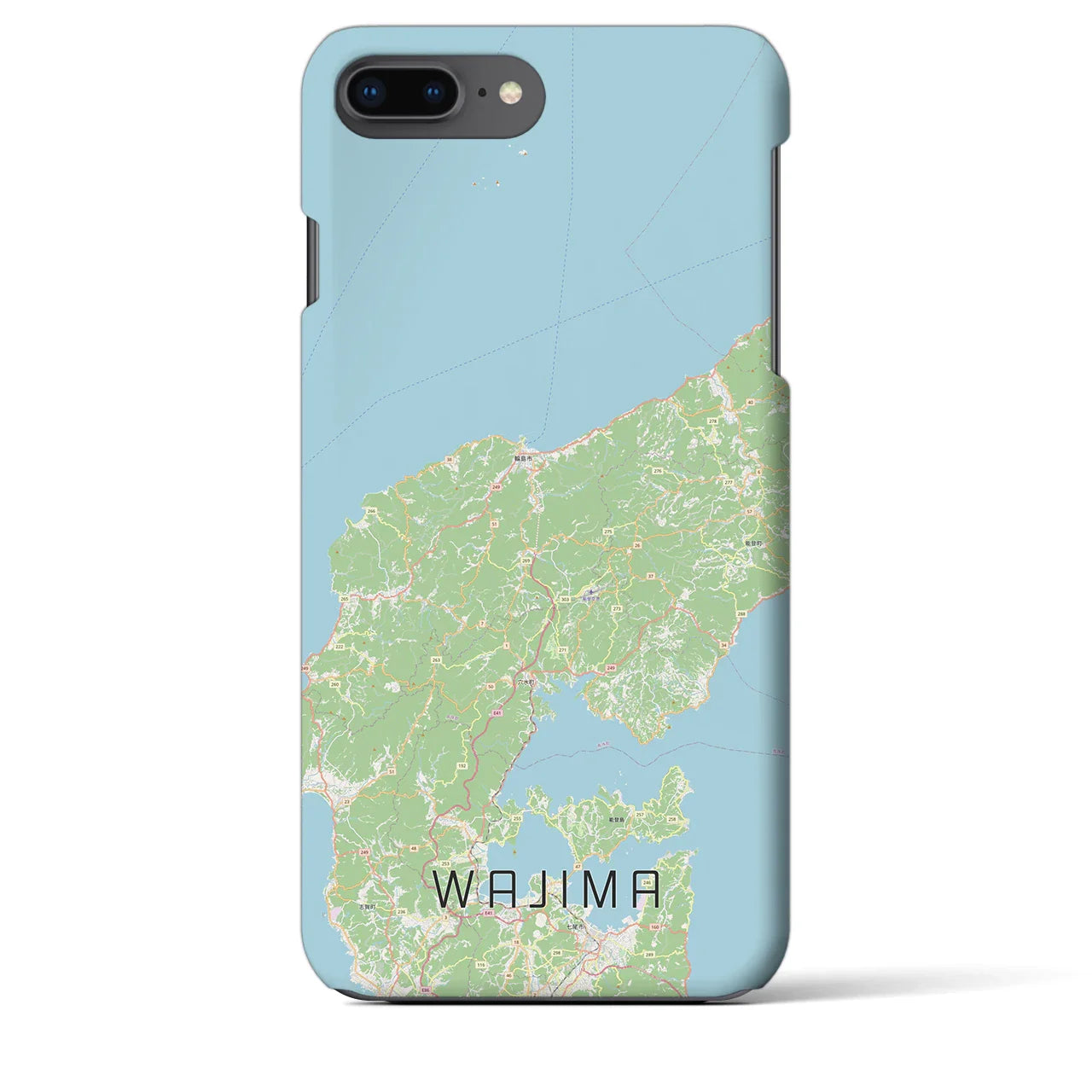 【輪島(石川県)】地図柄iPhoneケース(バックカバータイプ)