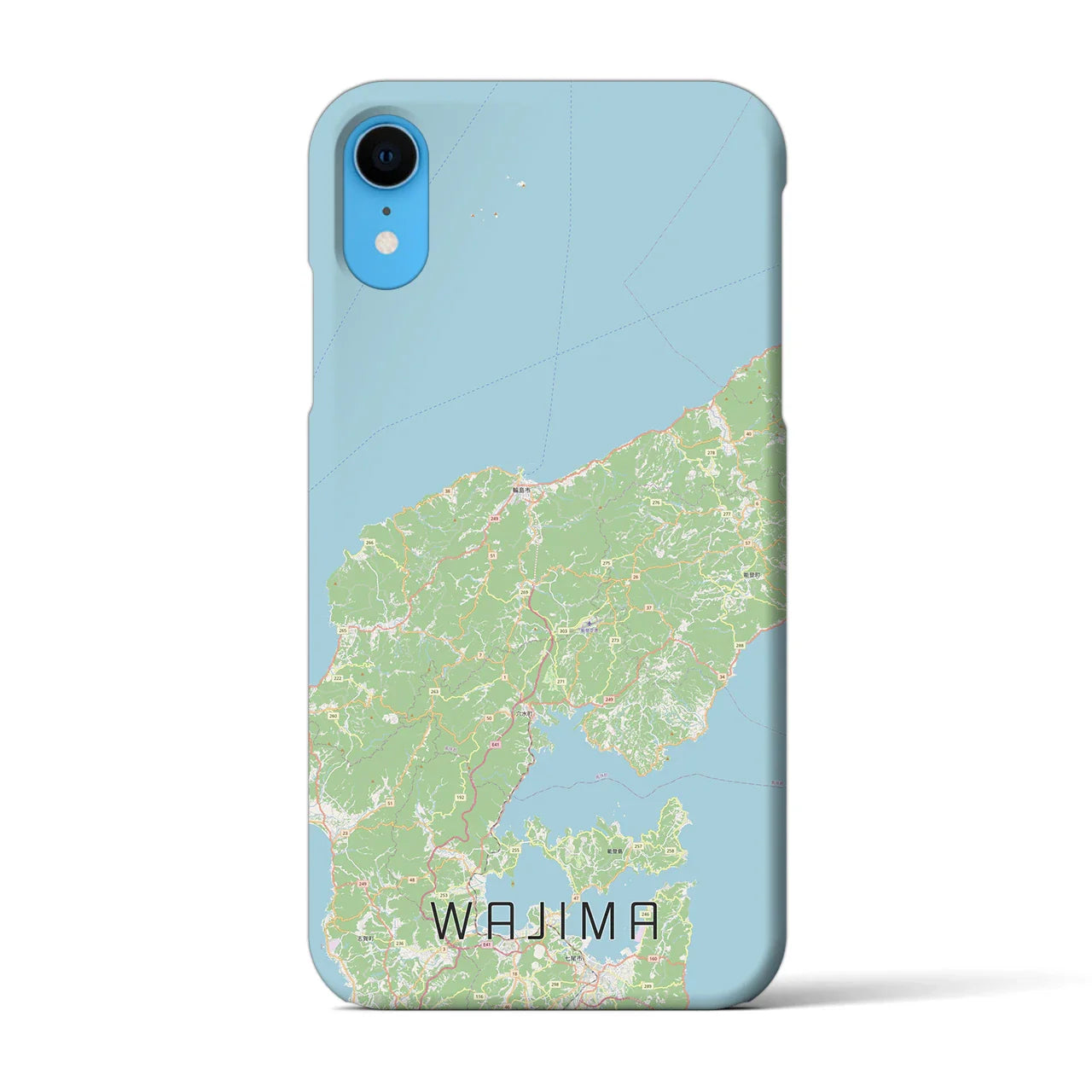 【輪島(石川県)】地図柄iPhoneケース(バックカバータイプ)