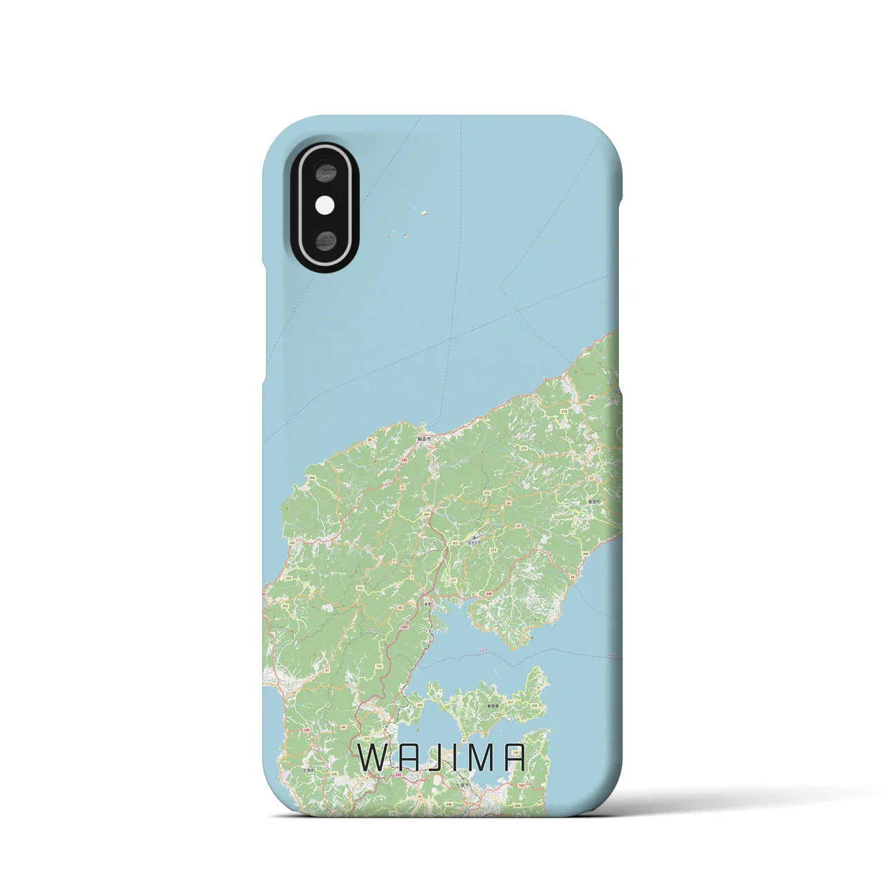 【輪島(石川県)】地図柄iPhoneケース(バックカバータイプ)