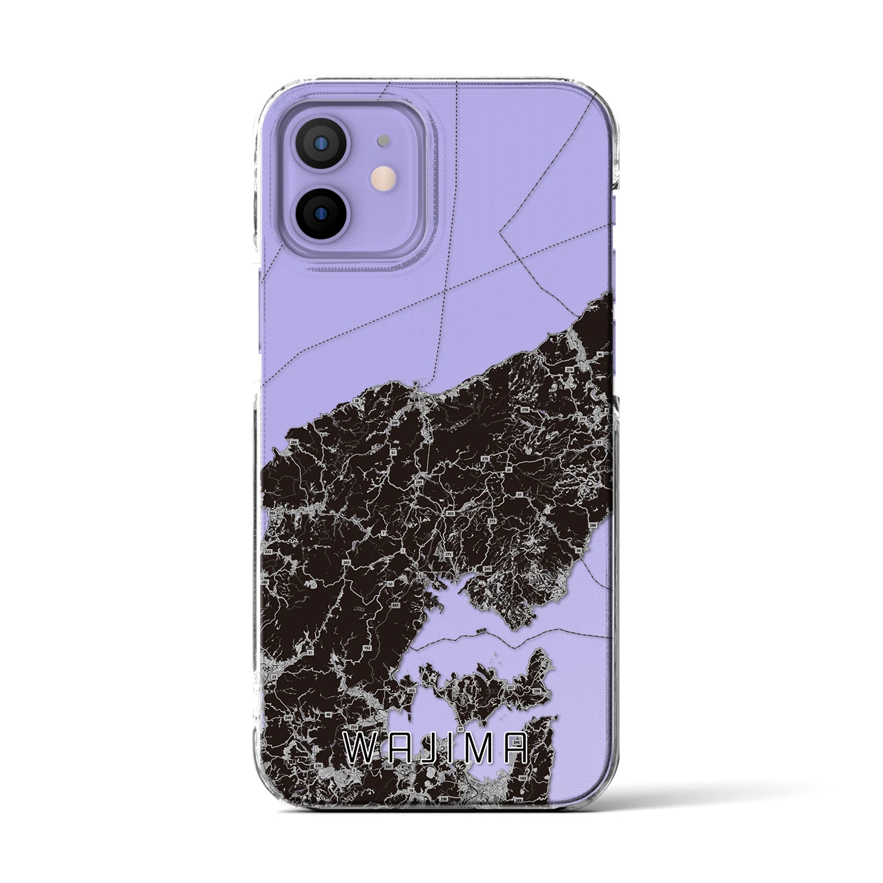 【輪島(石川県)】地図柄iPhoneケース(クリアタイプ)