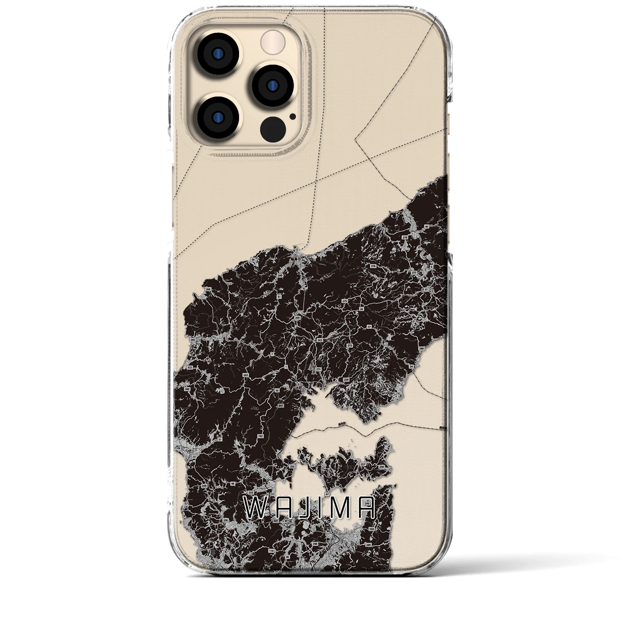 【輪島(石川県)】地図柄iPhoneケース(クリアタイプ)