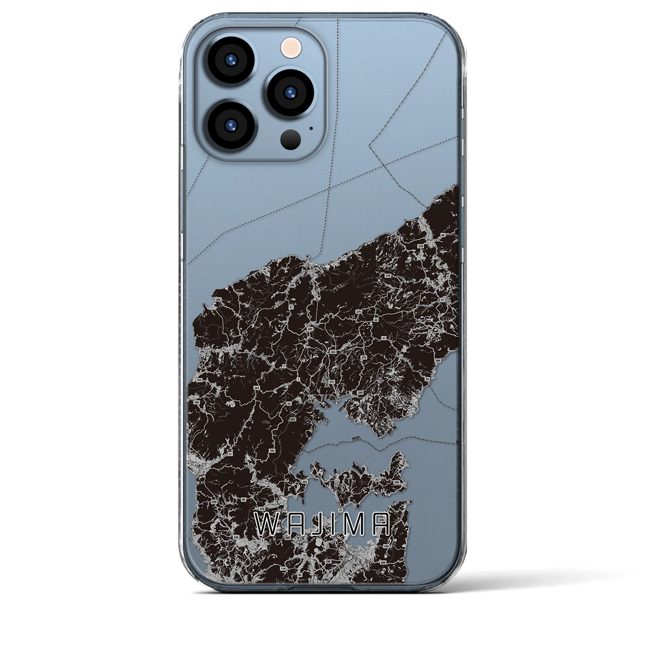 【輪島(石川県)】地図柄iPhoneケース(クリアタイプ)