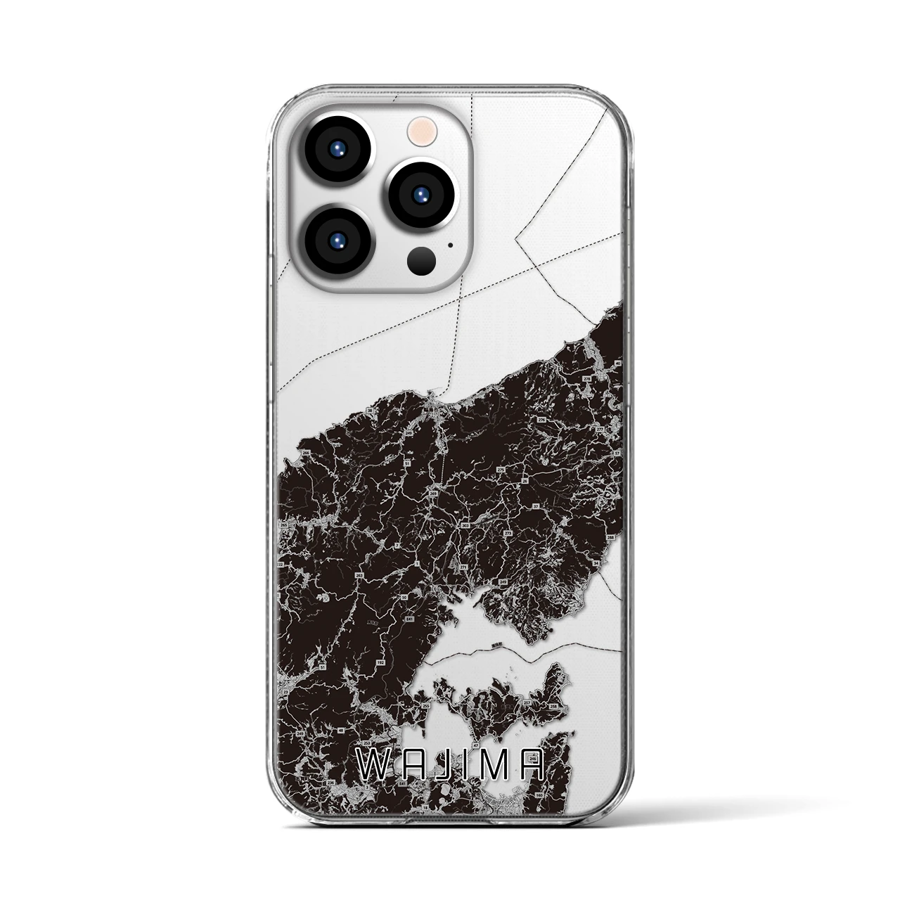 【輪島(石川県)】地図柄iPhoneケース(クリアタイプ)