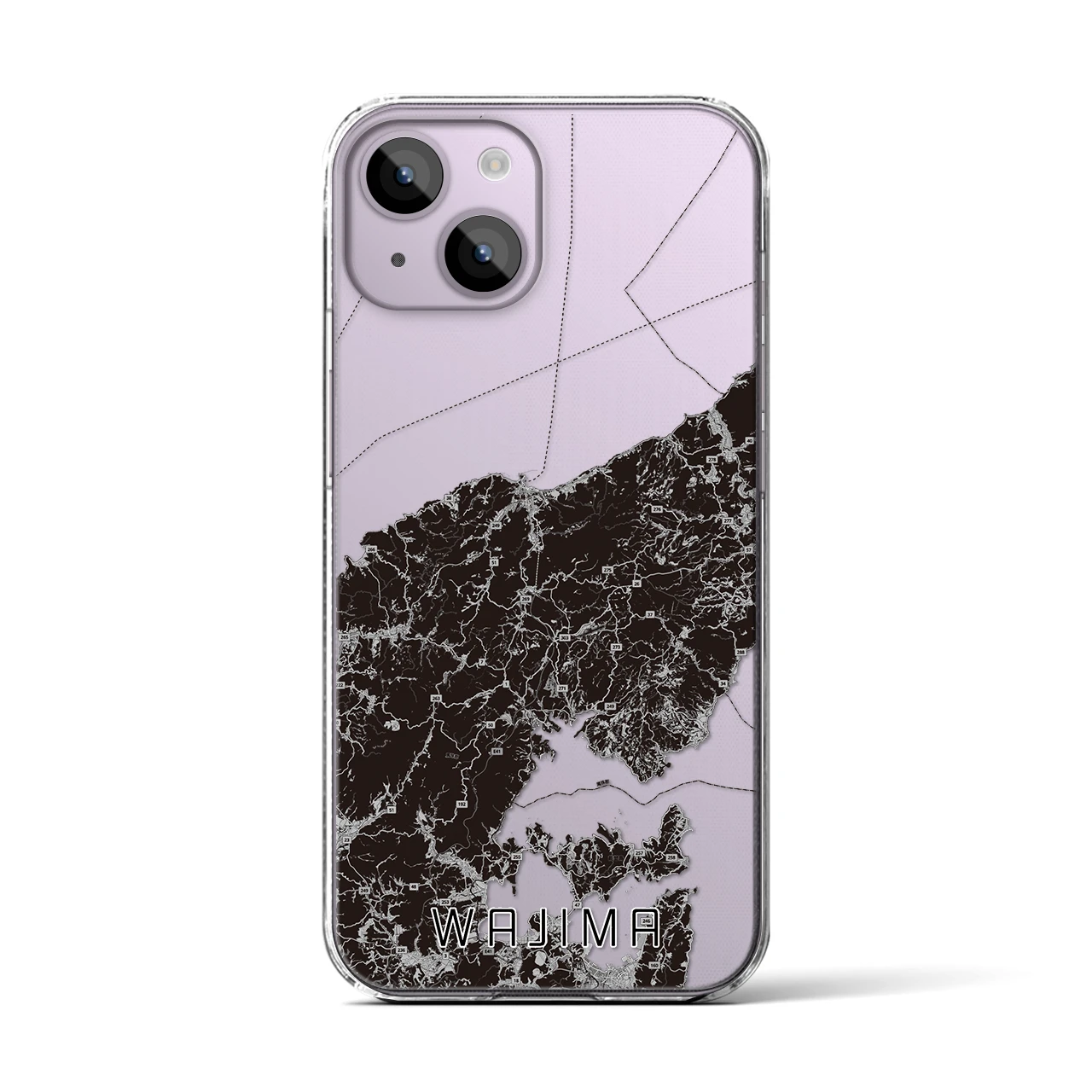 【輪島(石川県)】地図柄iPhoneケース(クリアタイプ)