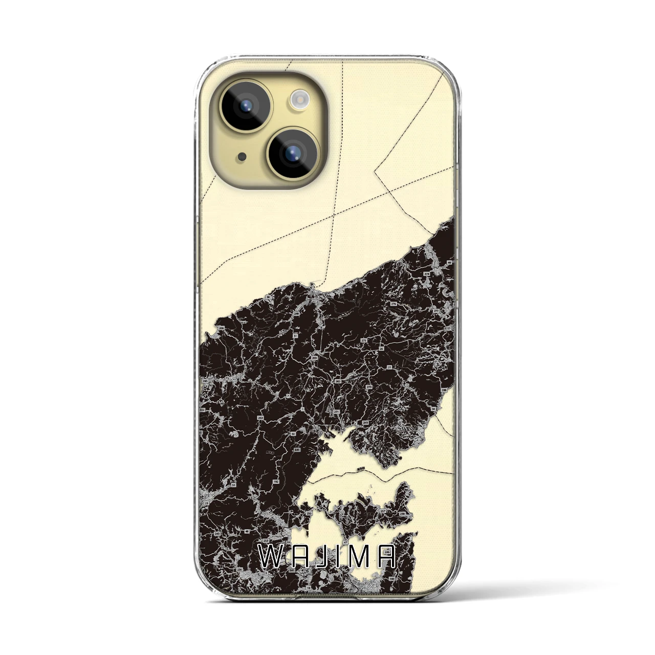 【輪島(石川県)】地図柄iPhoneケース(クリアタイプ)