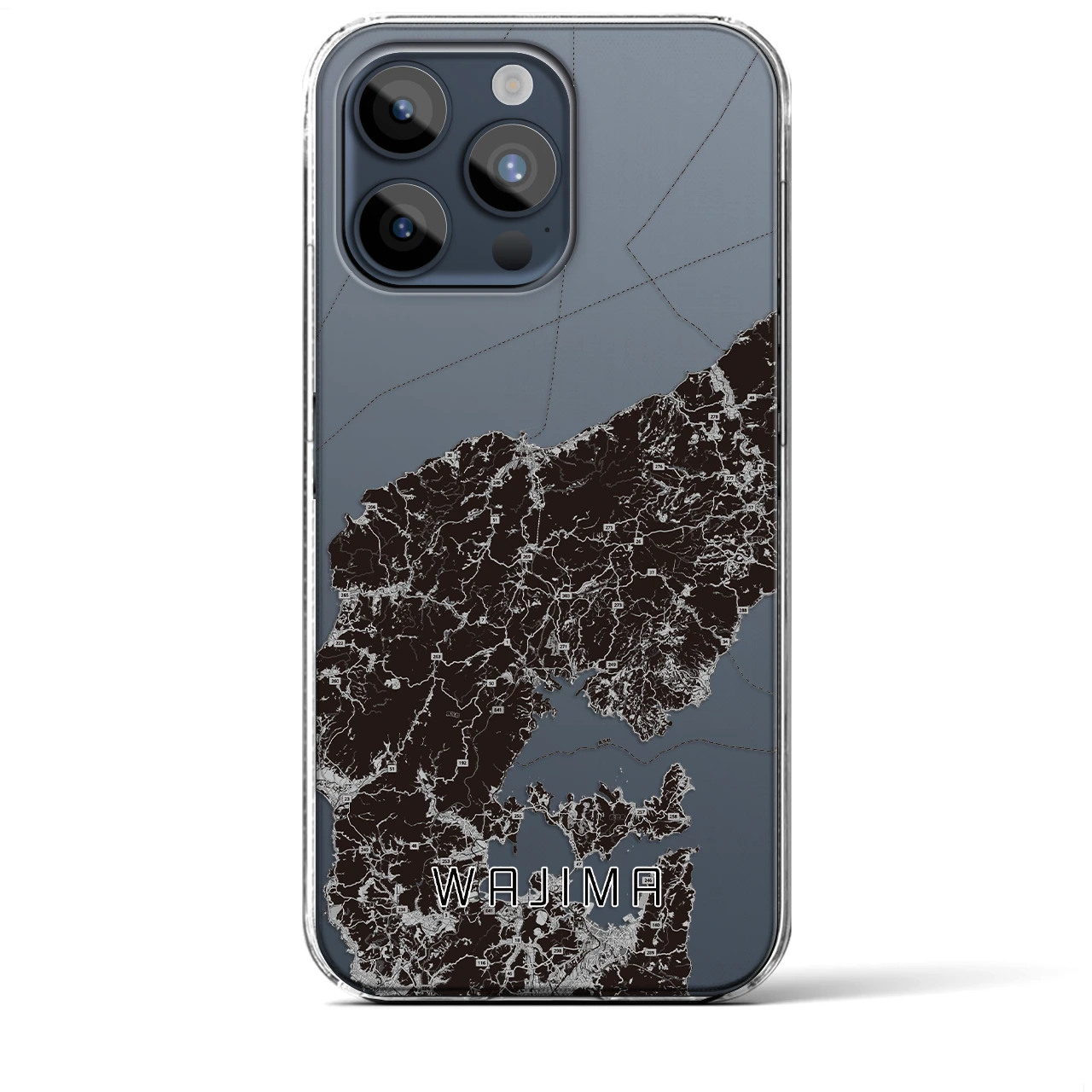【輪島(石川県)】地図柄iPhoneケース(クリアタイプ)