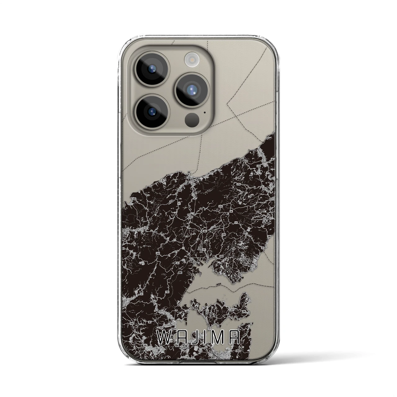 【輪島(石川県)】地図柄iPhoneケース(クリアタイプ)