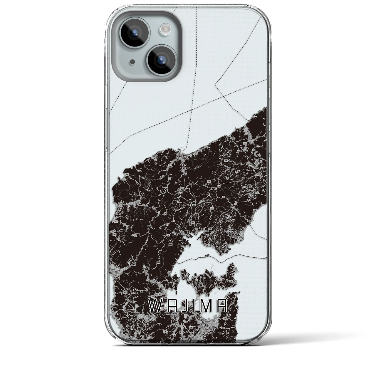 【輪島(石川県)】地図柄iPhoneケース(クリアタイプ)