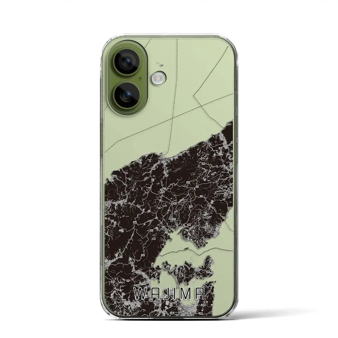 【輪島(石川県)】地図柄iPhoneケース(クリアタイプ)