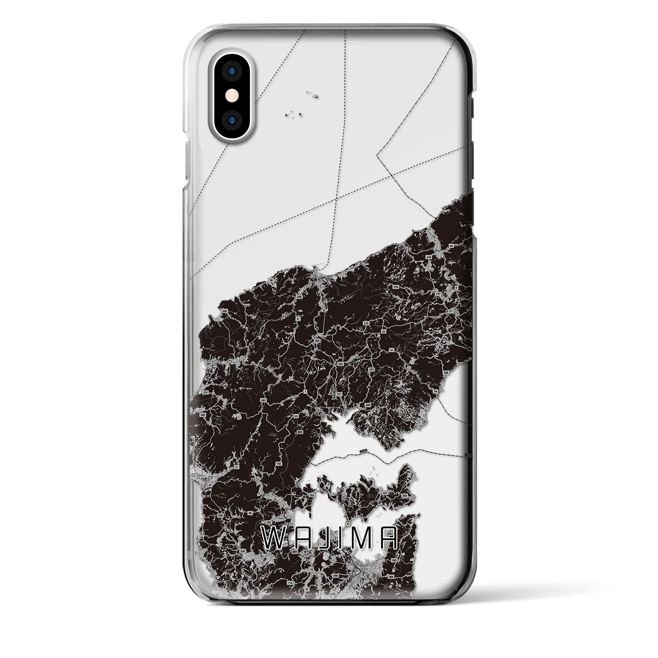 【輪島(石川県)】地図柄iPhoneケース(クリアタイプ)