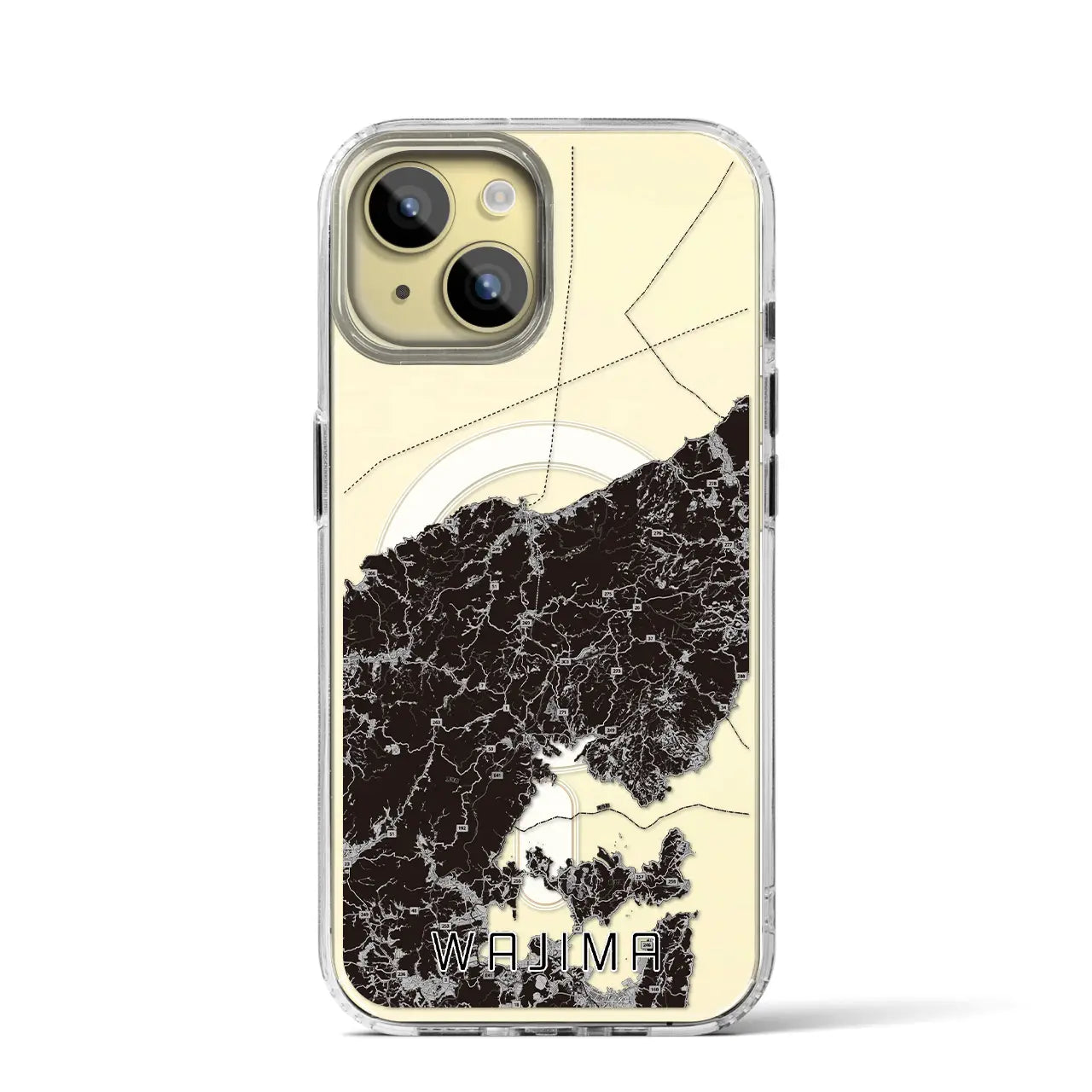 【輪島(石川県)】地図柄iPhoneケース(MagSafeタイプ)