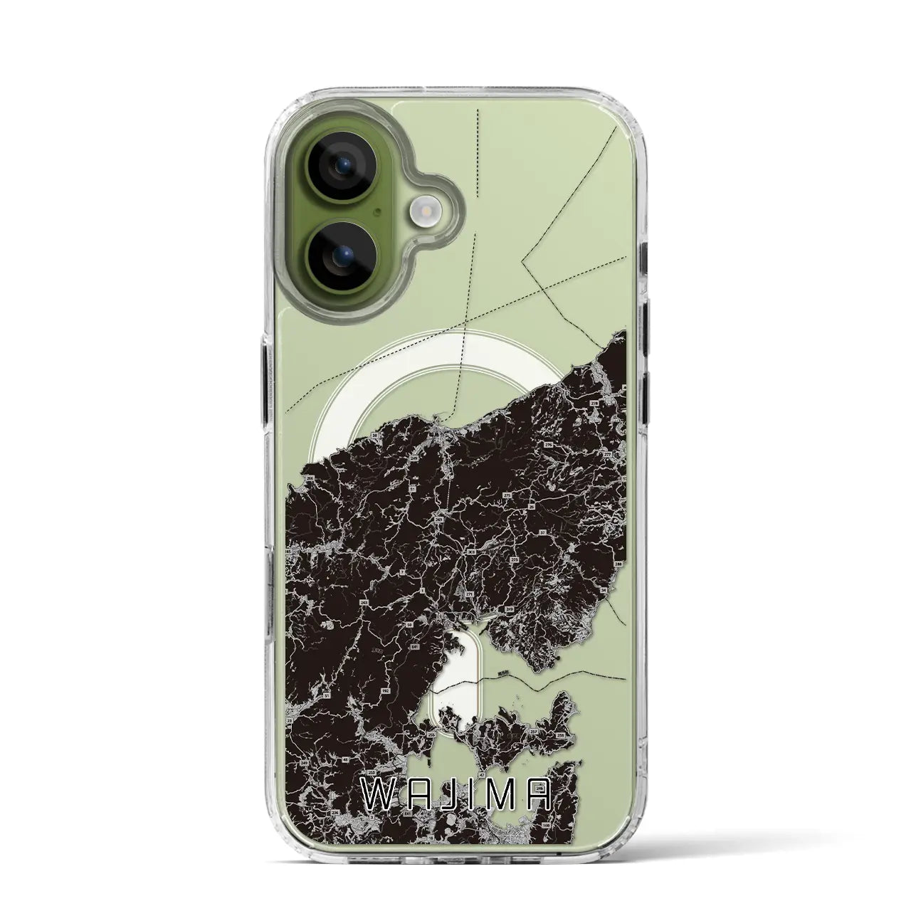 【輪島(石川県)】地図柄iPhoneケース(MagSafeタイプ)