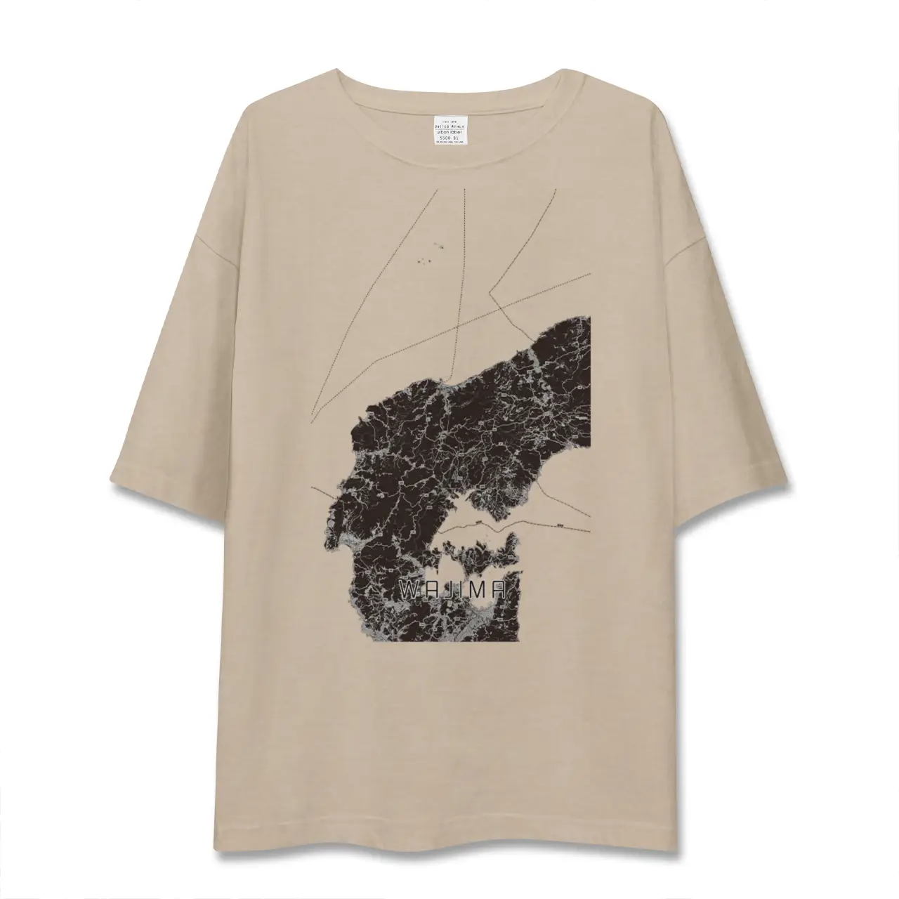 【輪島(石川県)】地図柄ビッグシルエットTシャツ